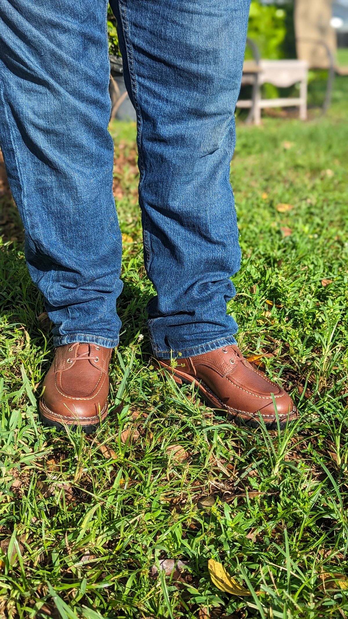 Photo by Briansbootpage on October 1, 2023 of the Nicks Moc Toe in Seidel 1964 Brown.
