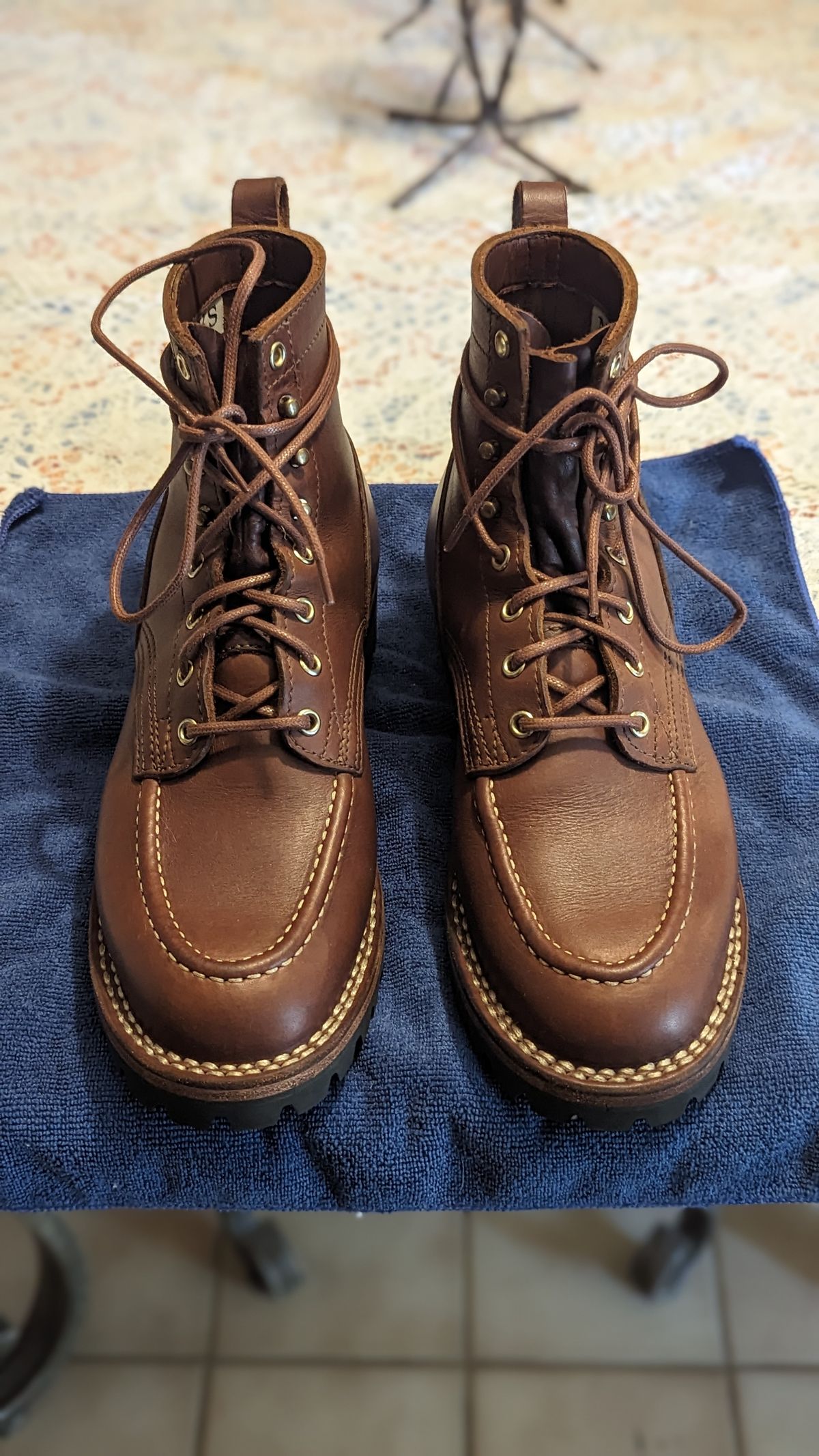 Photo by Briansbootpage on October 1, 2023 of the Nicks Moc Toe in Seidel 1964 Brown.