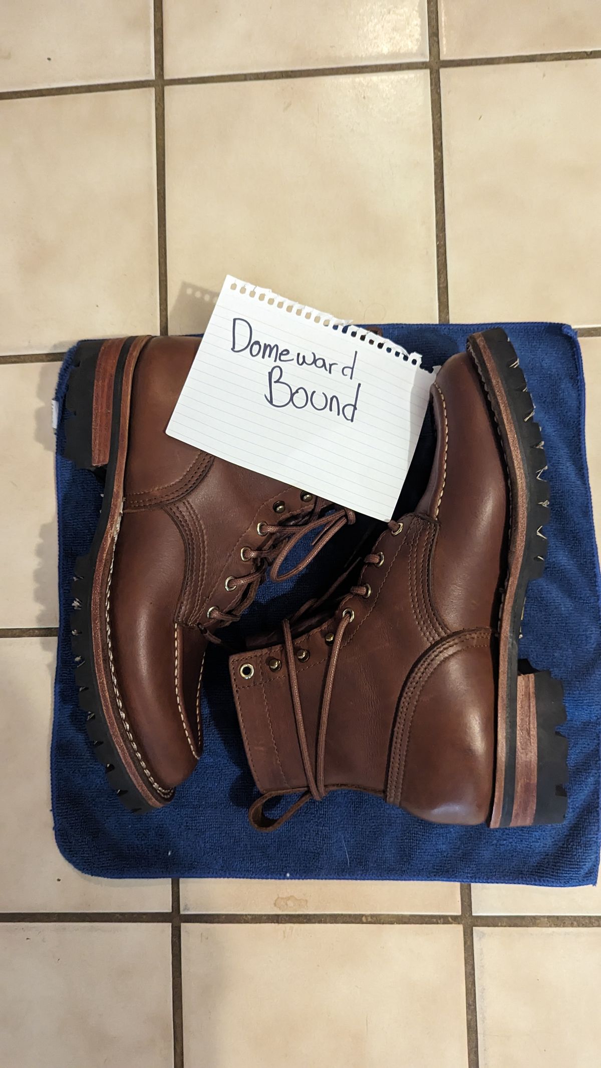 Photo by Briansbootpage on October 1, 2023 of the Nicks Moc Toe in Seidel 1964 Brown.