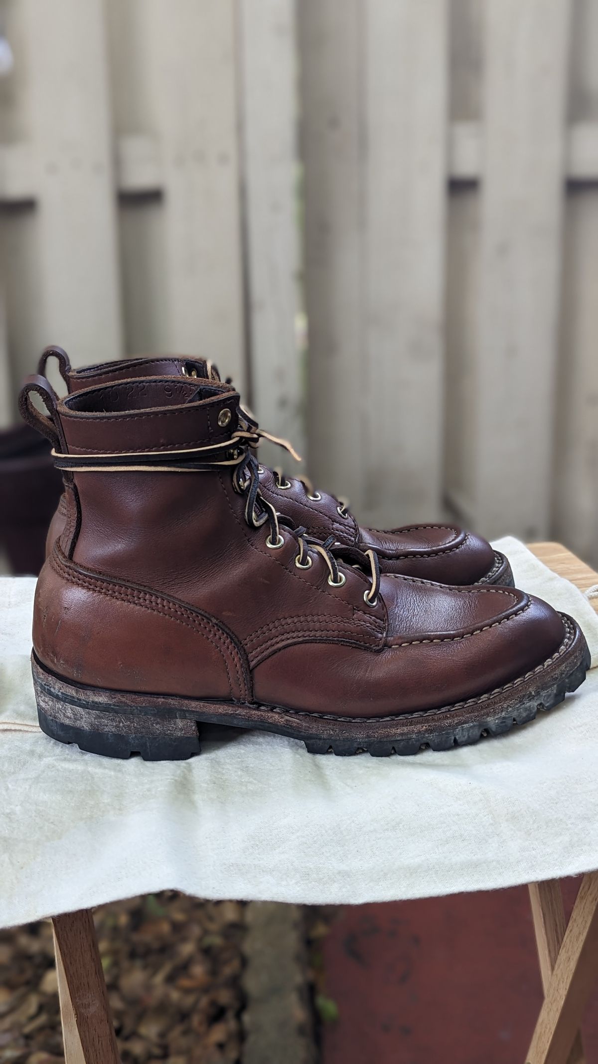 Photo by Briansbootpage on November 2, 2023 of the Nicks Moc Toe in Seidel 1964 Brown.