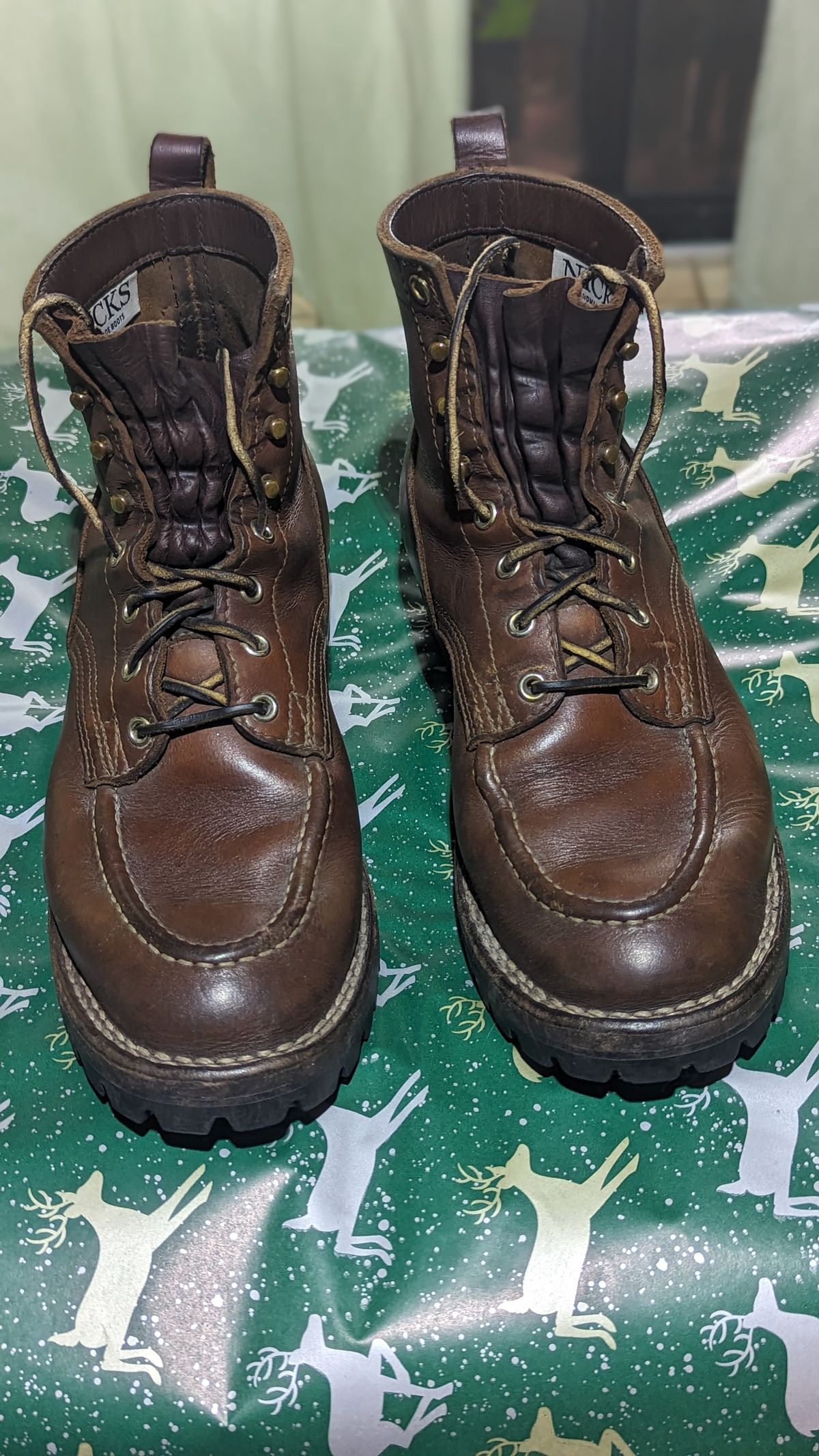 Photo by Briansbootpage on December 4, 2023 of the Nicks Moc Toe in Seidel 1964 Brown.