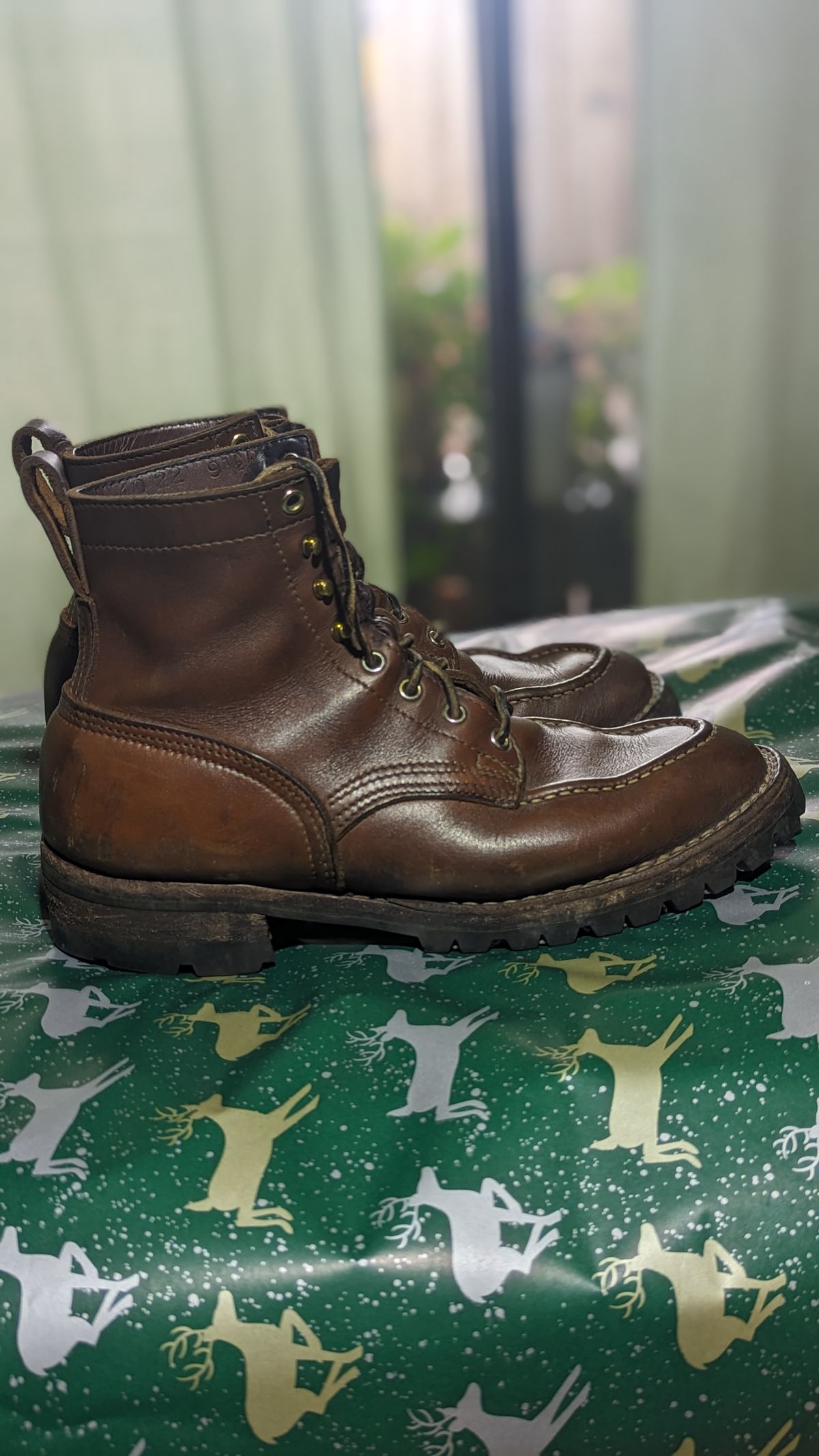 Photo by Briansbootpage on December 4, 2023 of the Nicks Moc Toe in Seidel 1964 Brown.
