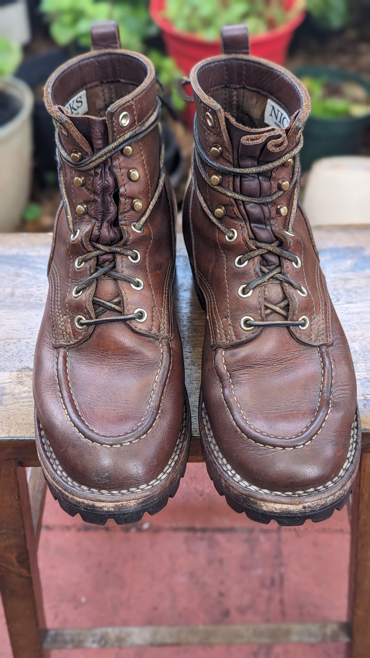 Photo by Briansbootpage on January 2, 2024 of the Nicks Moc Toe in Seidel 1964 Brown.