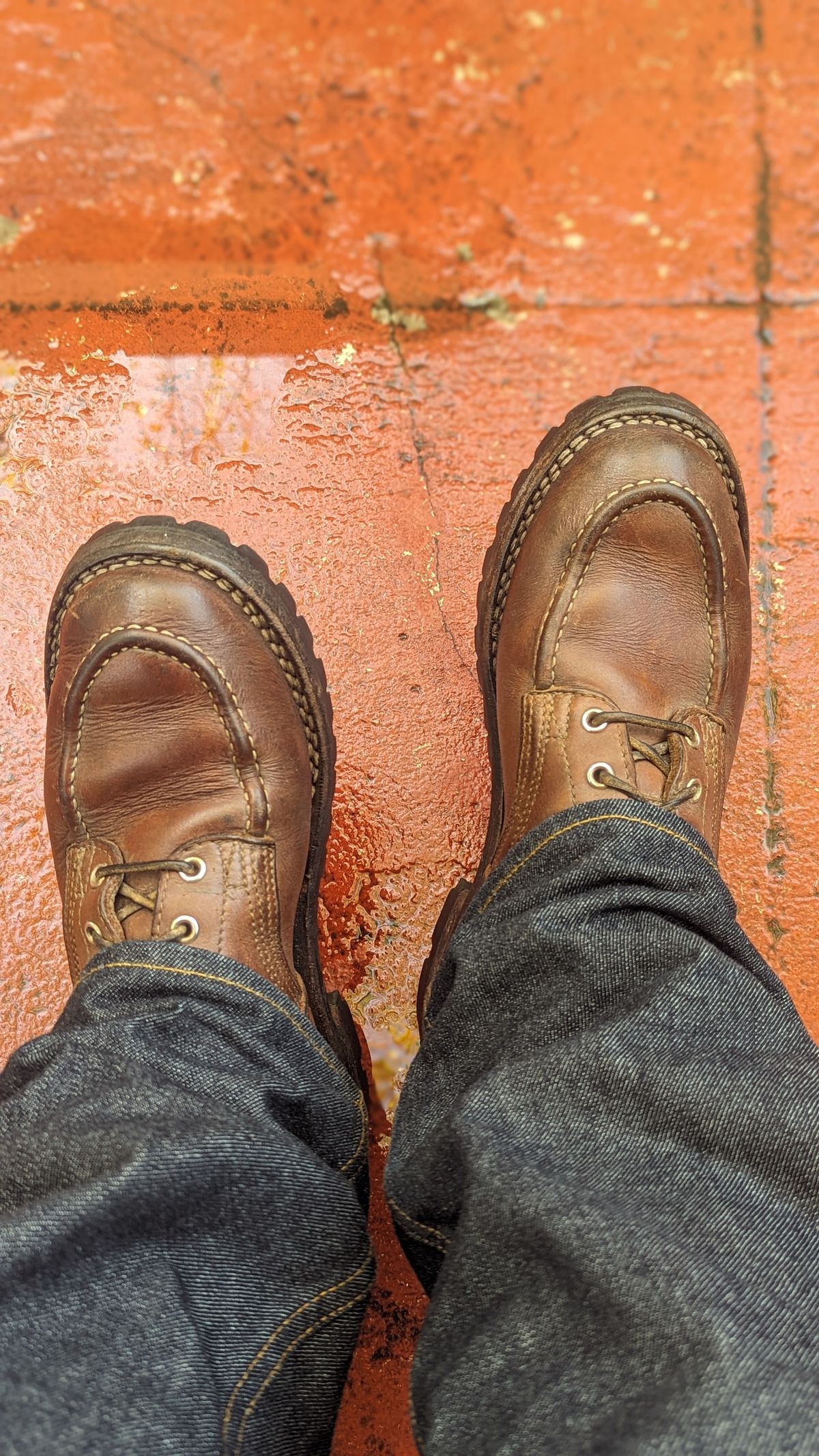 Photo by Briansbootpage on February 4, 2024 of the Nicks Moc Toe in Seidel 1964 Brown.