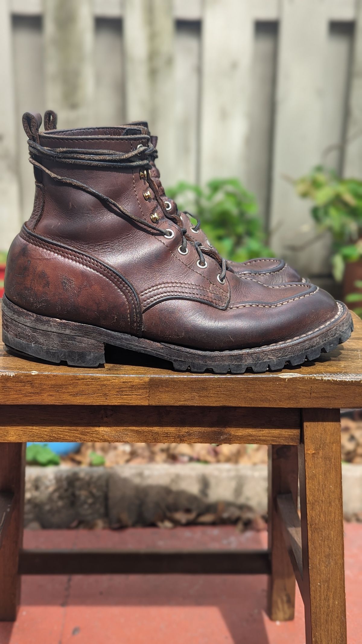 Photo by Briansbootpage on March 3, 2024 of the Nicks Moc Toe in Seidel 1964 Brown.