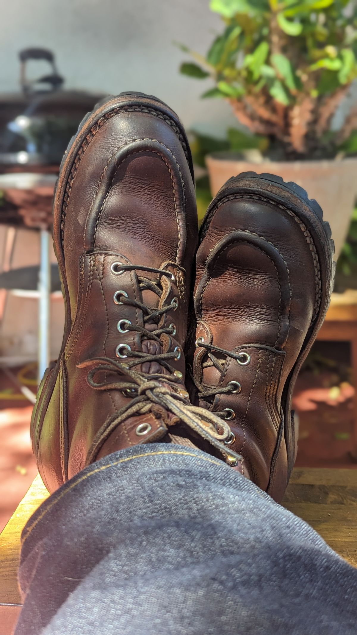 Photo by Briansbootpage on April 5, 2024 of the Nicks Moc Toe in Seidel 1964 Brown.