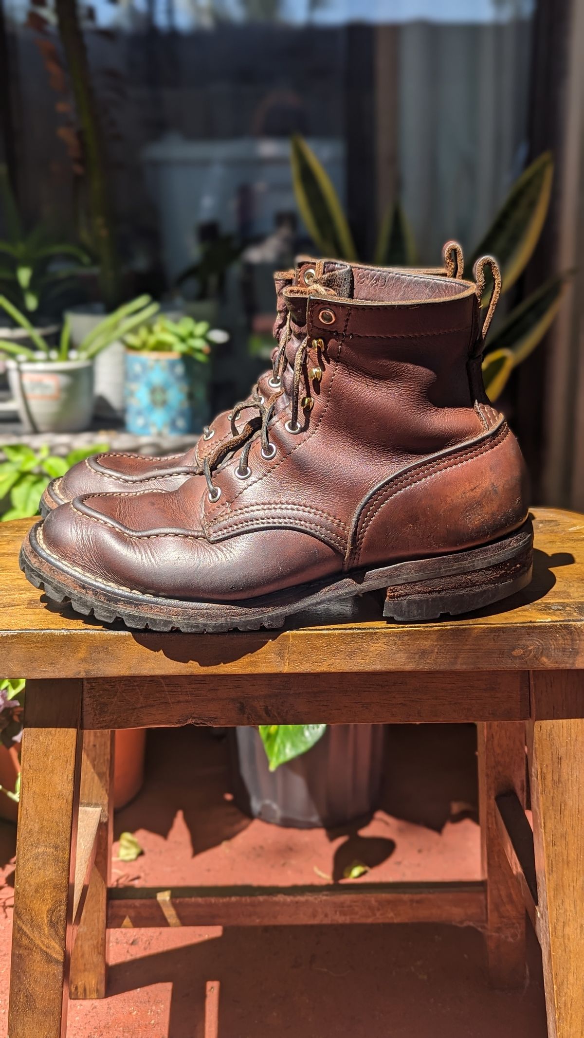 Photo by Briansbootpage on April 5, 2024 of the Nicks Moc Toe in Seidel 1964 Brown.