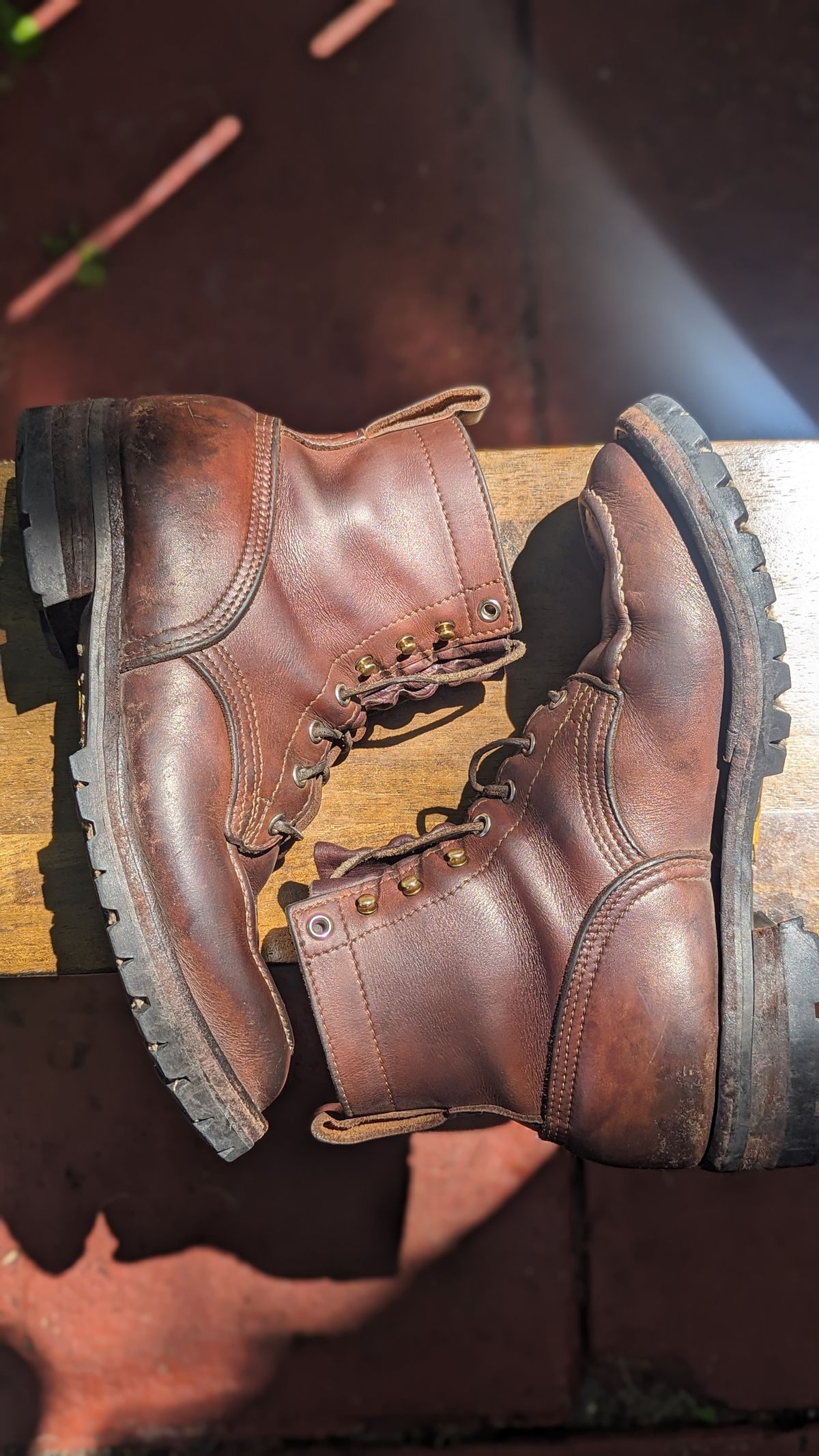 Photo by Briansbootpage on April 5, 2024 of the Nicks Moc Toe in Seidel 1964 Brown.