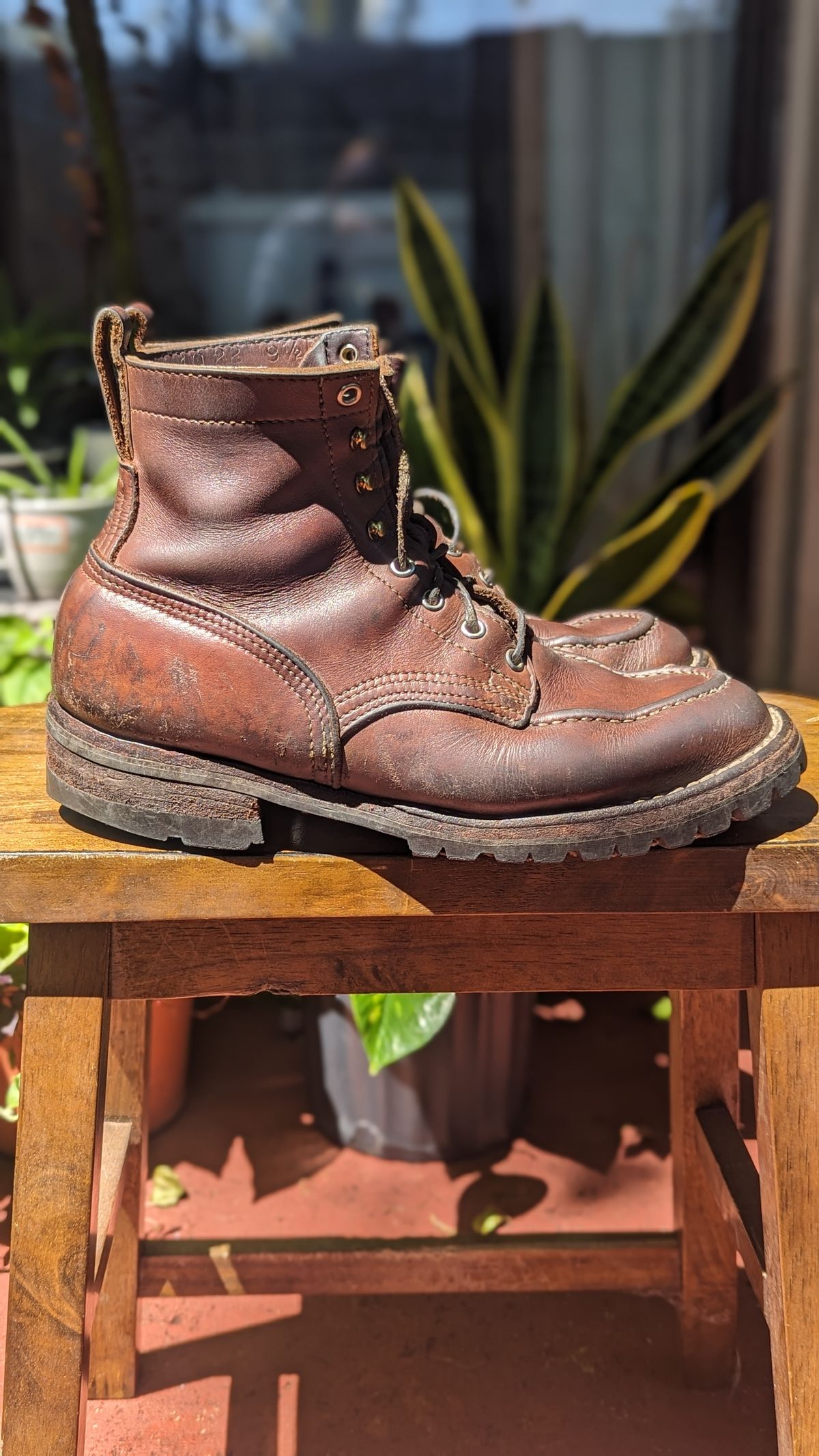 Photo by Briansbootpage on April 5, 2024 of the Nicks Moc Toe in Seidel 1964 Brown.