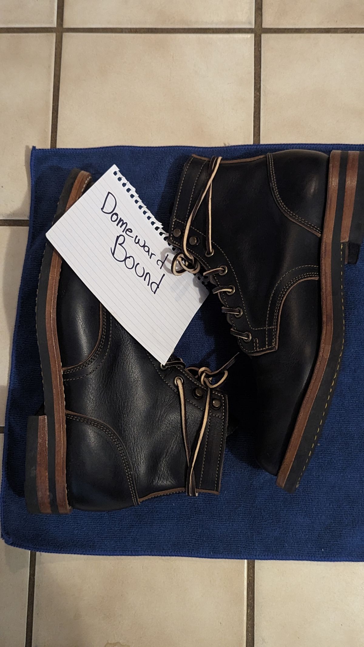 Photo by Briansbootpage on October 1, 2023 of the Truman Service Boot in Black Teacore.