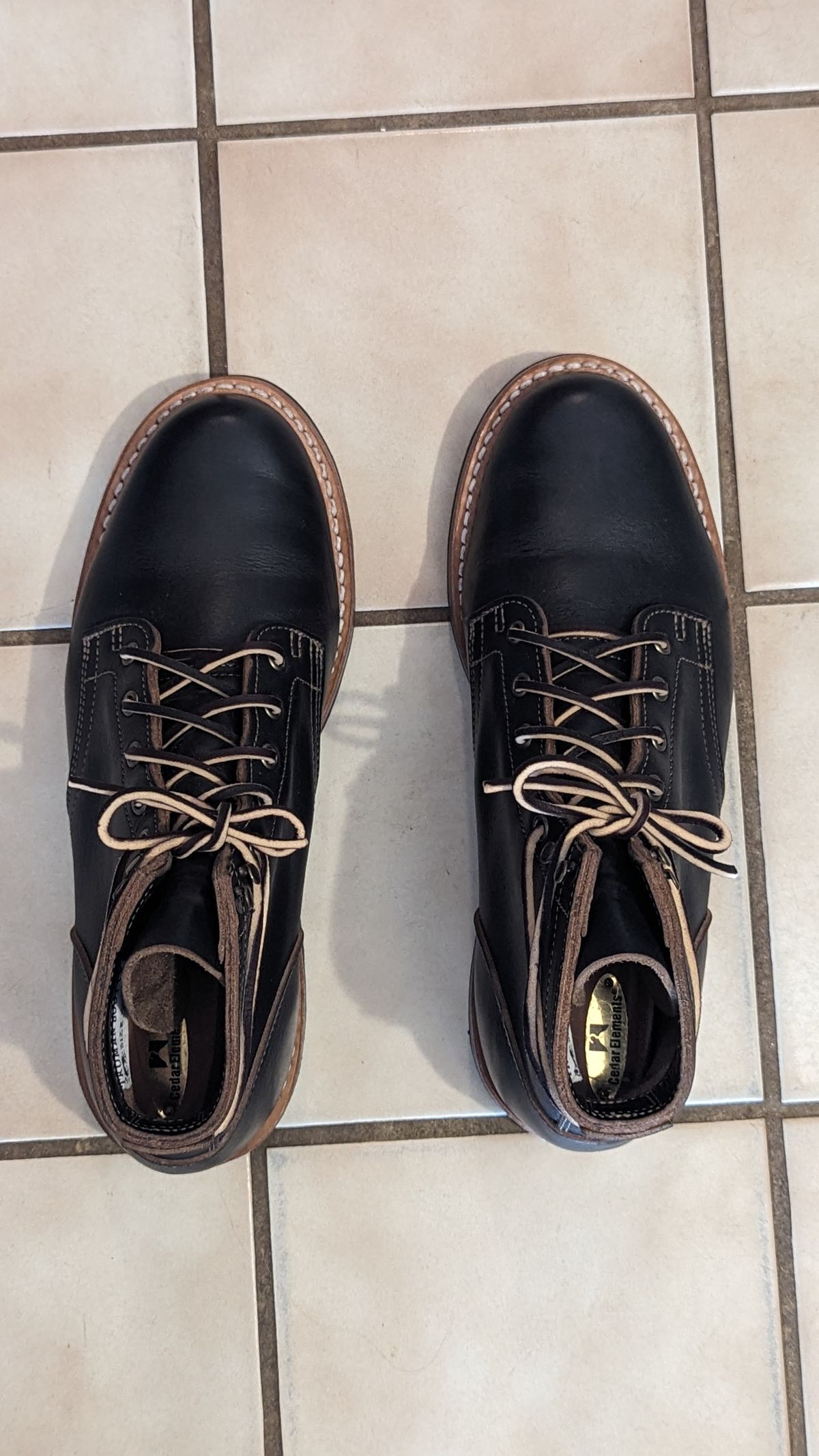 Photo by Briansbootpage on October 1, 2023 of the Truman Service Boot in Black Teacore.