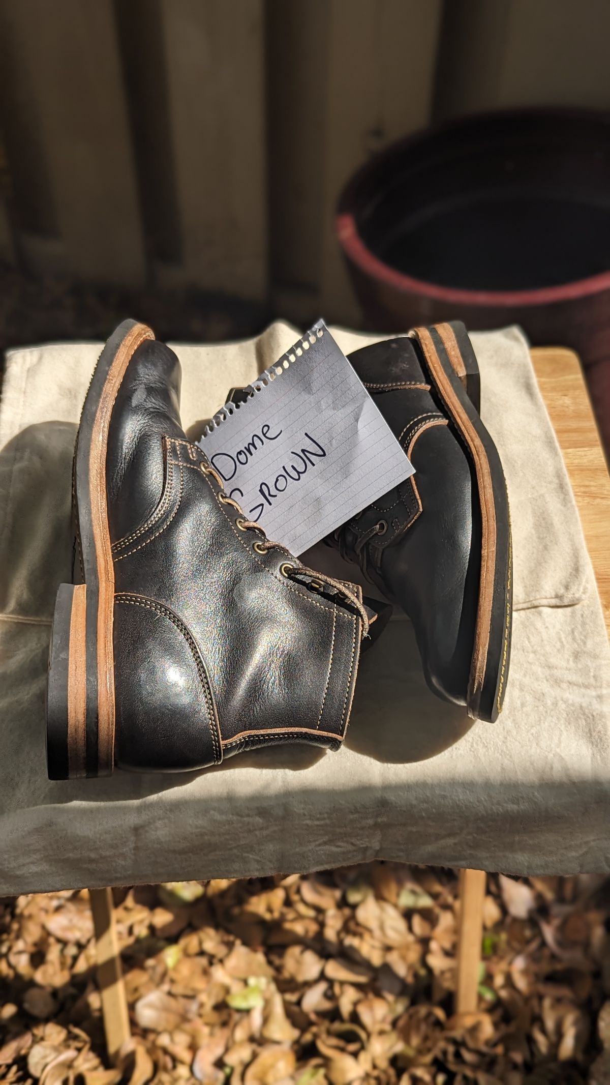 Photo by Briansbootpage on November 2, 2023 of the Truman Service Boot in Black Teacore.