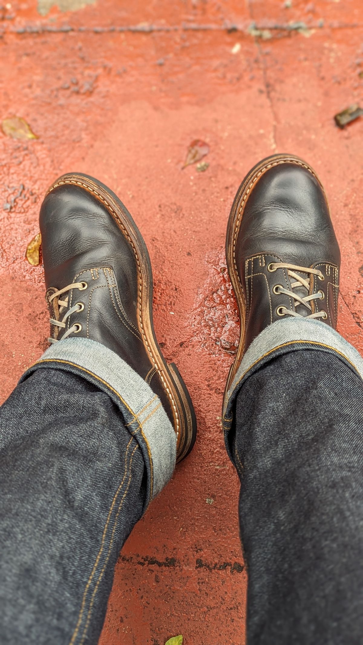 Photo by Briansbootpage on February 5, 2024 of the Truman Service Boot in Black Teacore.