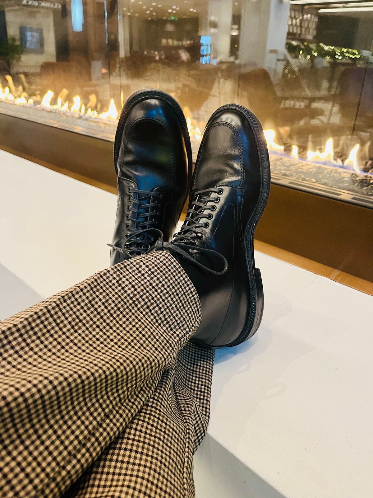 Photo by (deleted user) on November 27, 2023 of the Alden Indy Boot in Black Calfskin.