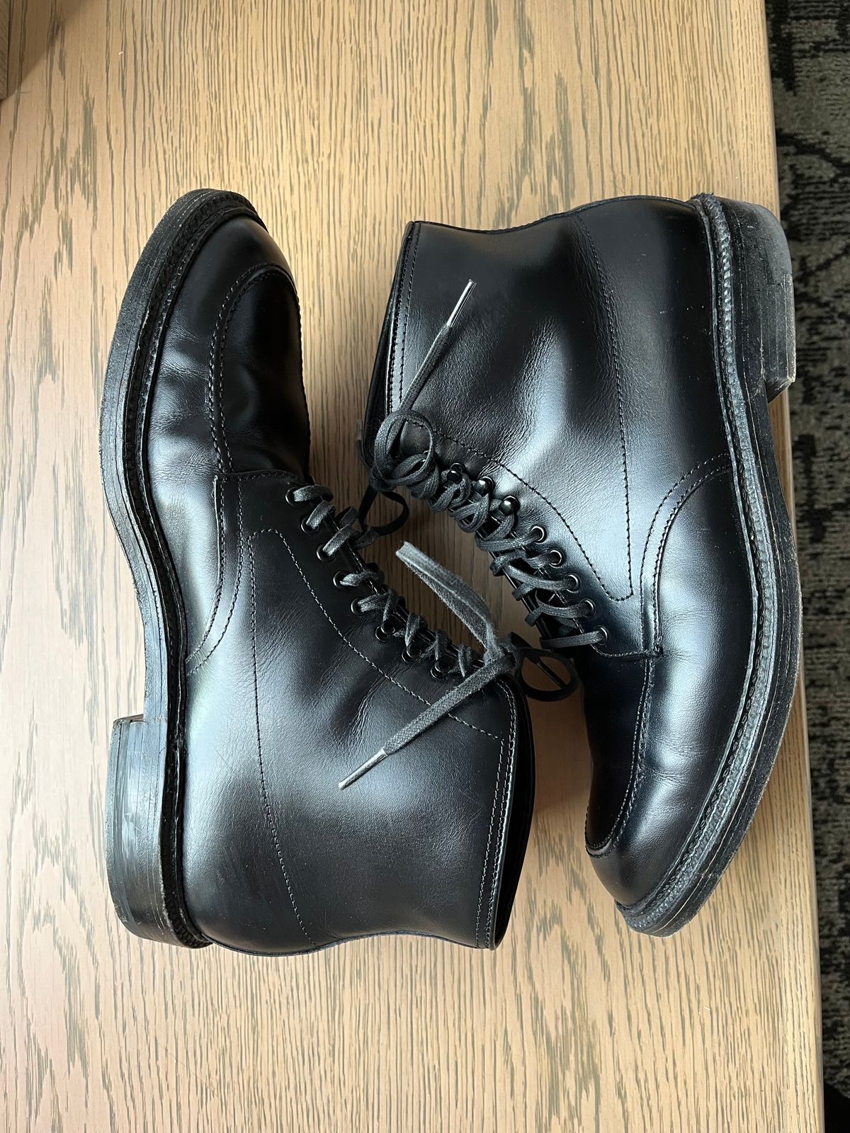 Photo by (deleted user) on December 4, 2023 of the Alden Indy Boot in Black Calfskin.