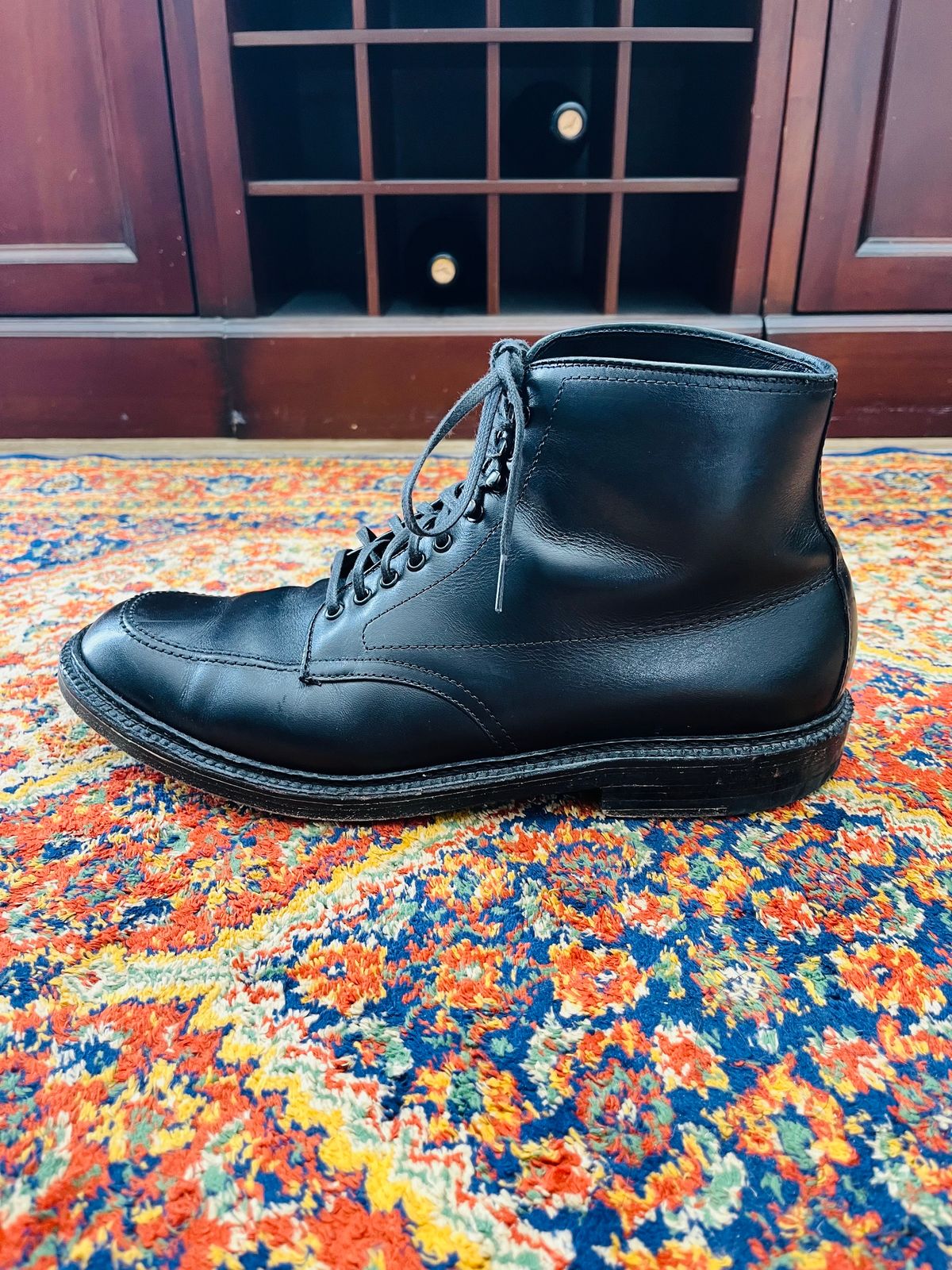Photo by (deleted user) on January 5, 2024 of the Alden Indy Boot in Black Calfskin.
