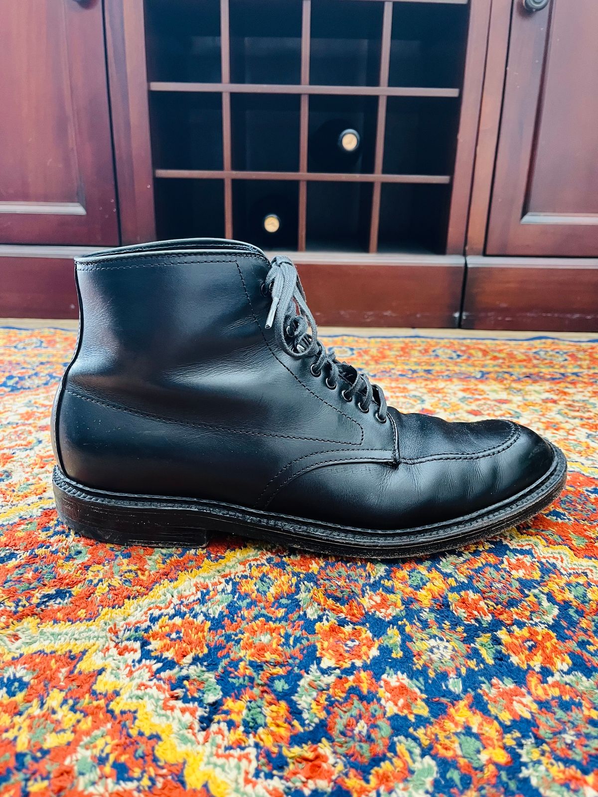 Photo by (deleted user) on January 5, 2024 of the Alden Indy Boot in Black Calfskin.