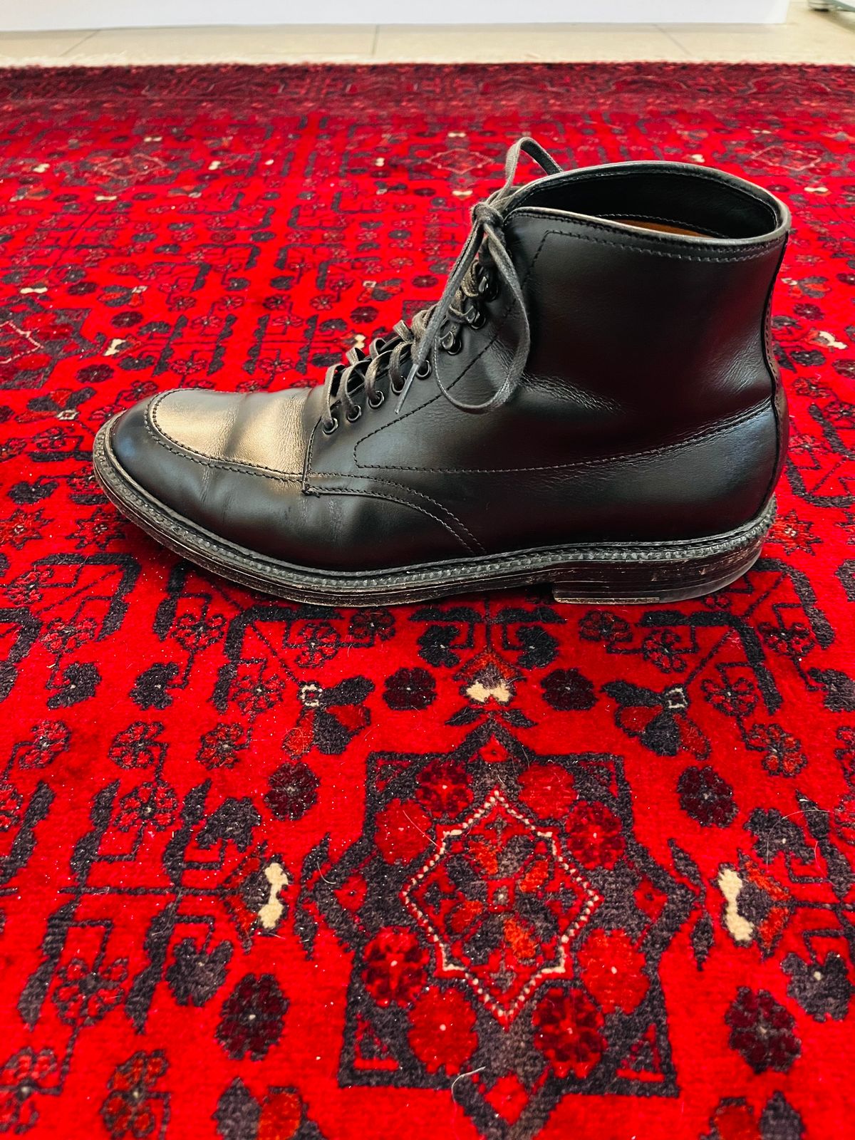 Photo by (deleted user) on February 5, 2024 of the Alden Indy Boot in Black Calfskin.