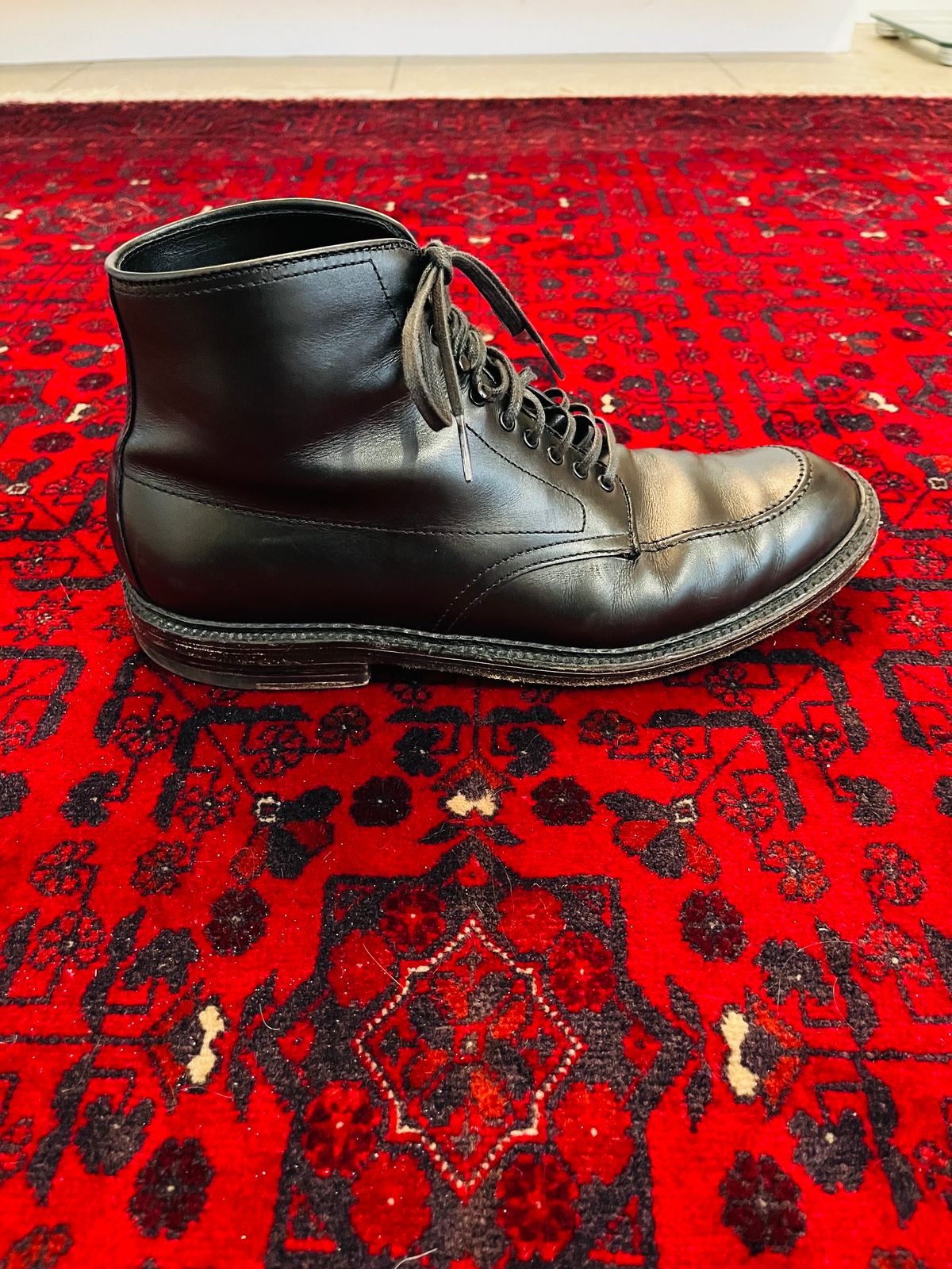 Photo by (deleted user) on February 5, 2024 of the Alden Indy Boot in Black Calfskin.
