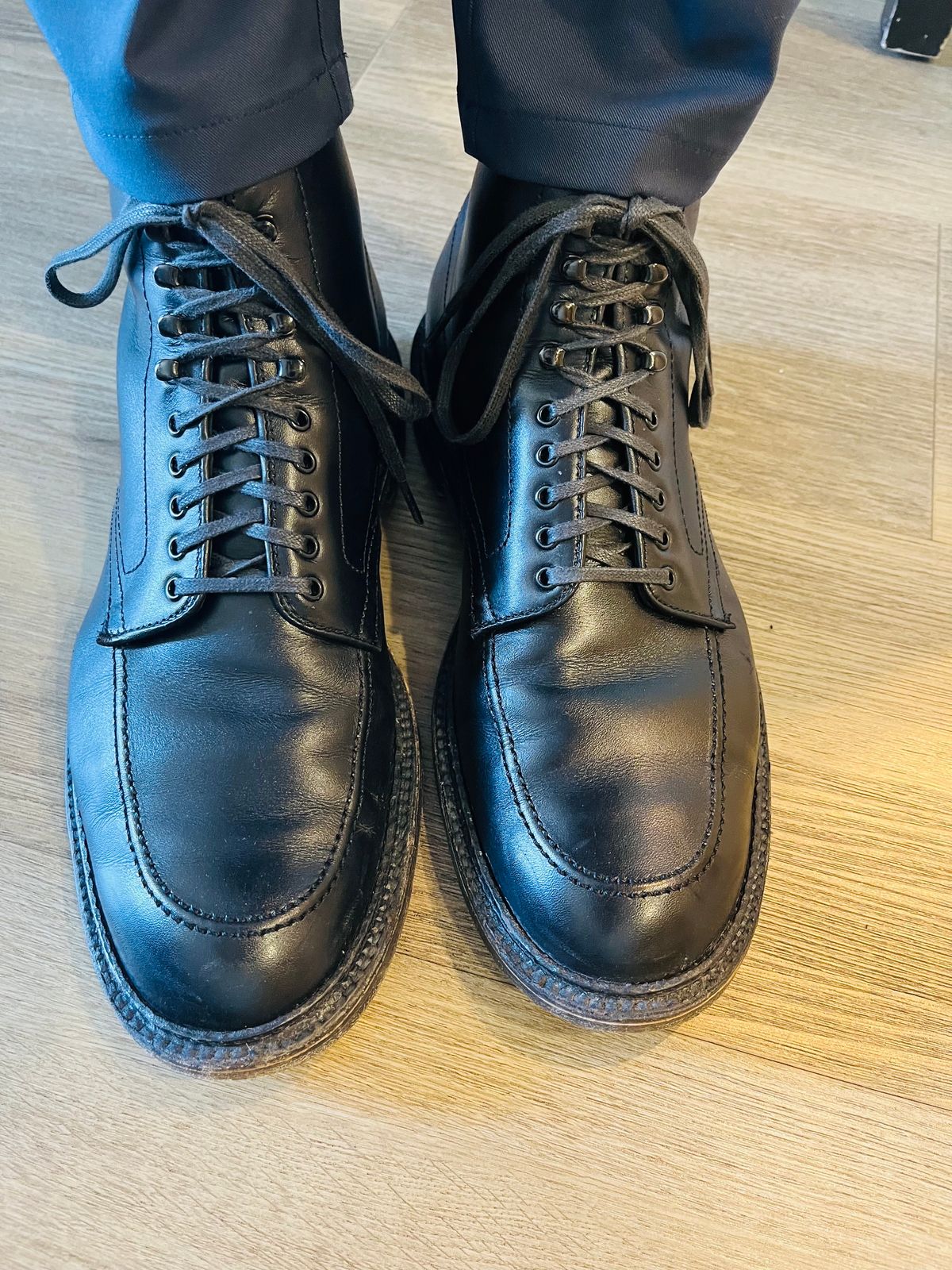 Photo by (deleted user) on March 5, 2024 of the Alden Indy Boot in Black Calfskin.
