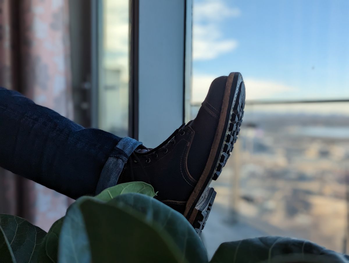 Photo by vpaladino on February 4, 2023 of the Truman Unlisted Model in Horween Java Waxed Flesh.