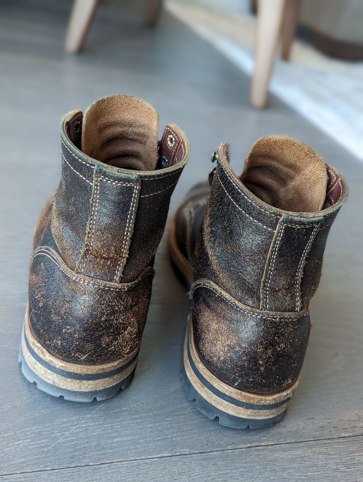 Photo by vpaladino on February 4, 2023 of the Truman Unlisted Model in Horween Java Waxed Flesh.