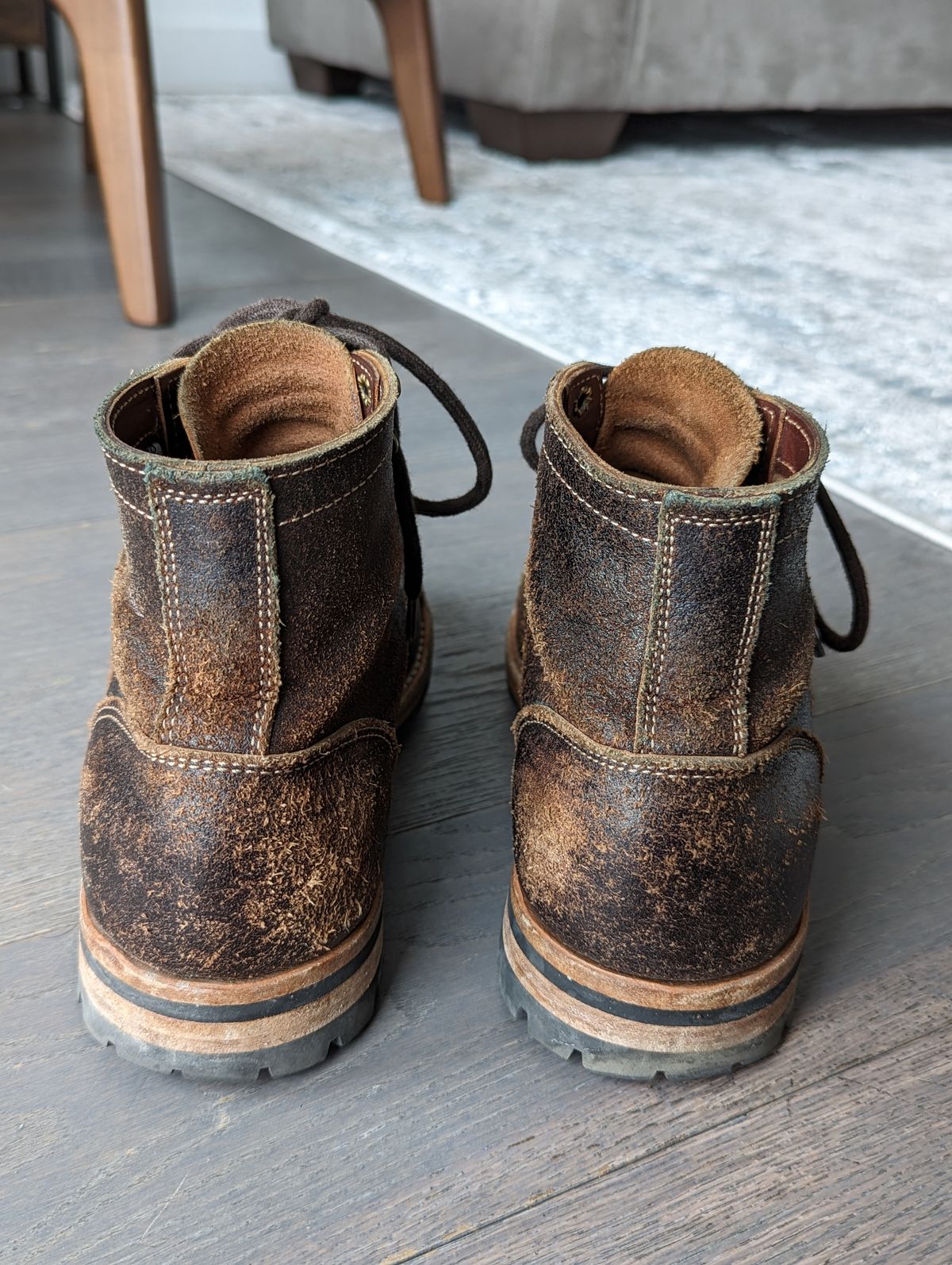 Photo by vpaladino on March 2, 2023 of the Truman Unlisted Model in Horween Java Waxed Flesh.