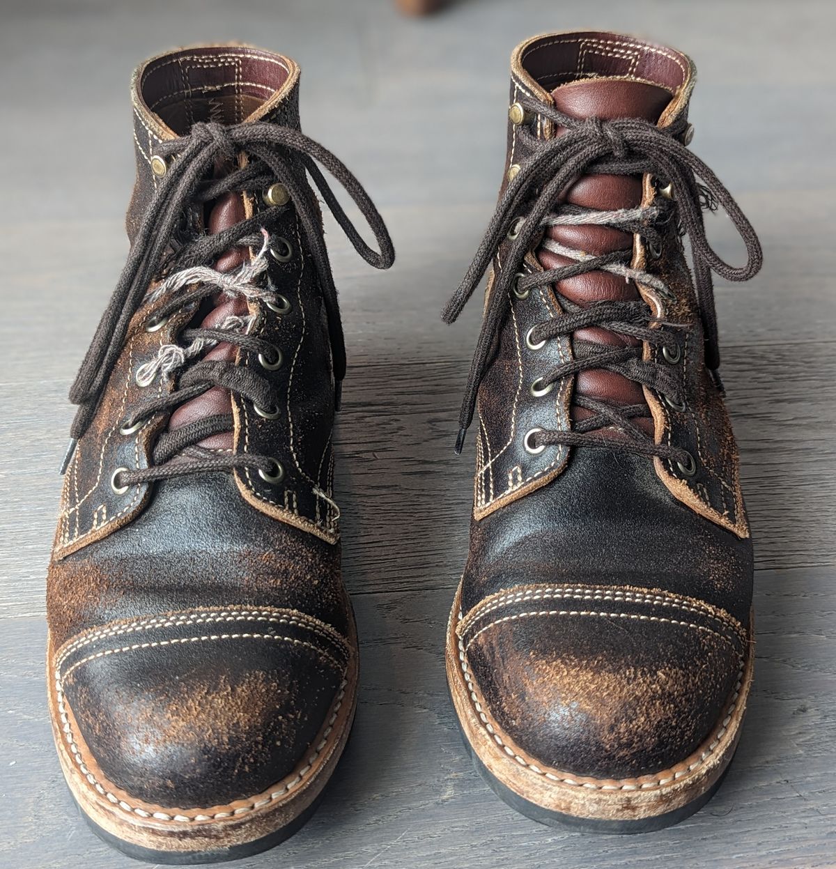 Photo by vpaladino on April 5, 2023 of the Truman Unlisted Model in Horween Java Waxed Flesh.