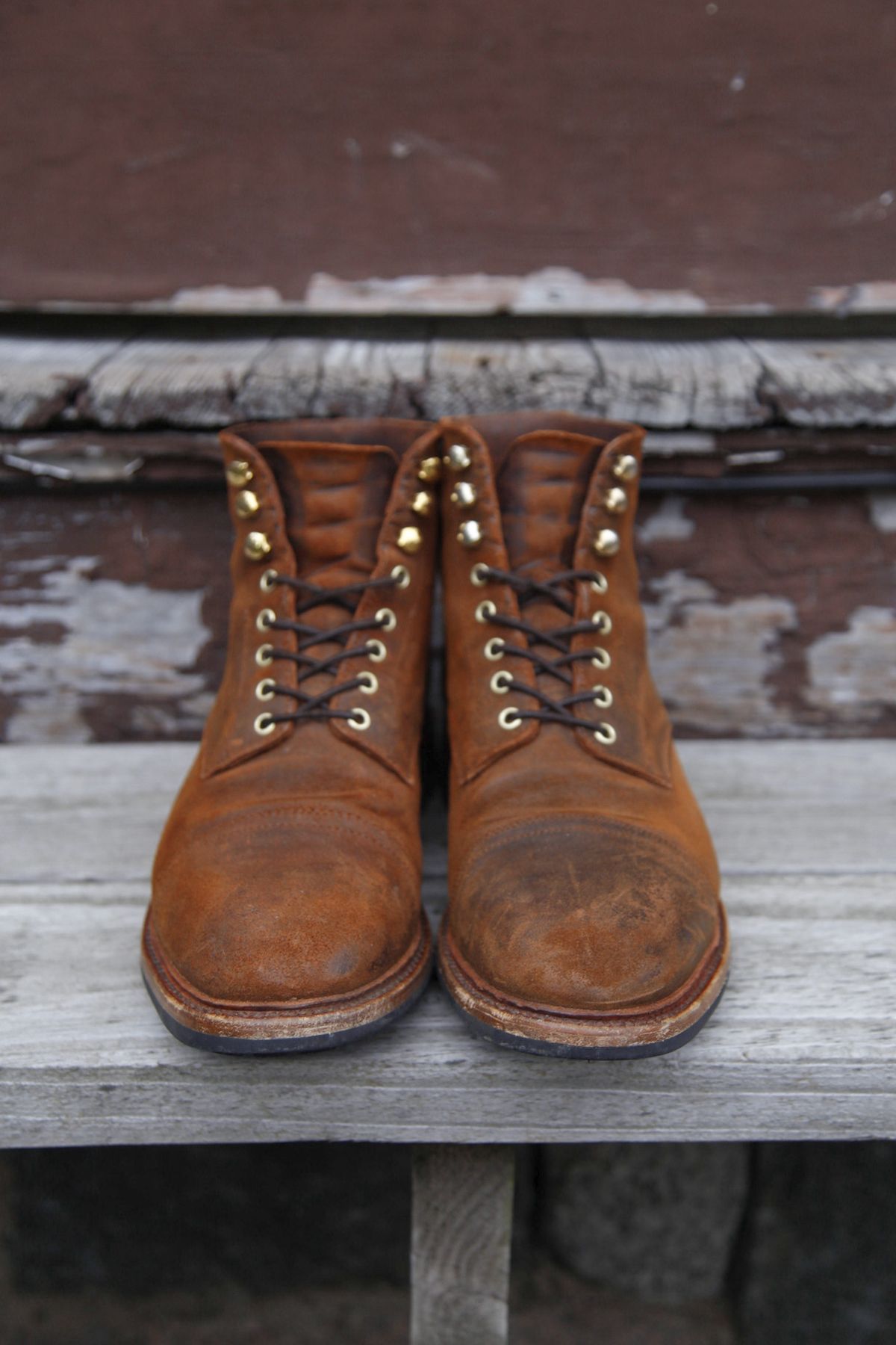 Photo by evknee on December 5, 2023 of the Parkhurst The Richmond in Rust Waxy.