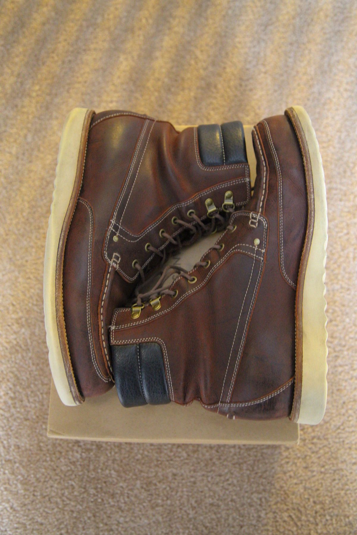 Photo by evknee on April 5, 2023 of the Grant Stone Field Boot in C.F. Stead Dark Burgundy Classic Kudu.