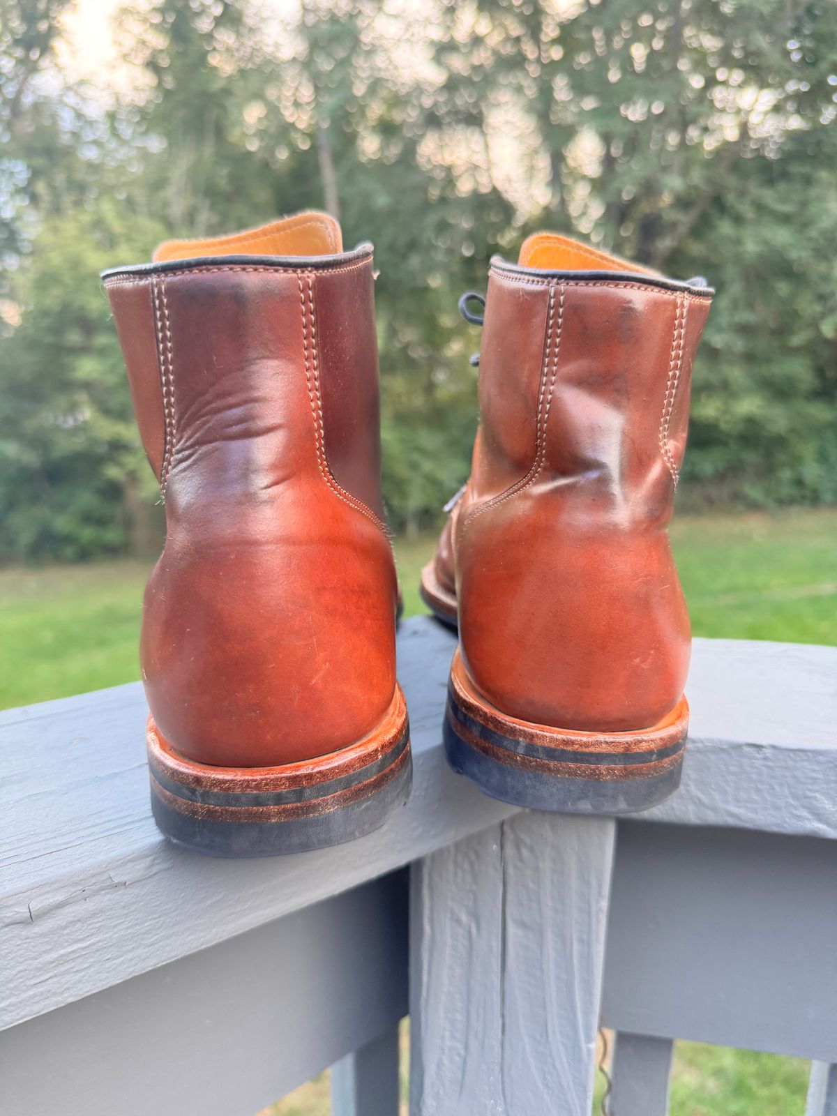 Photo by bigbadboots on October 1, 2025 of the Viberg Service Boot BCT in Horween Garnet Shell Cordovan.