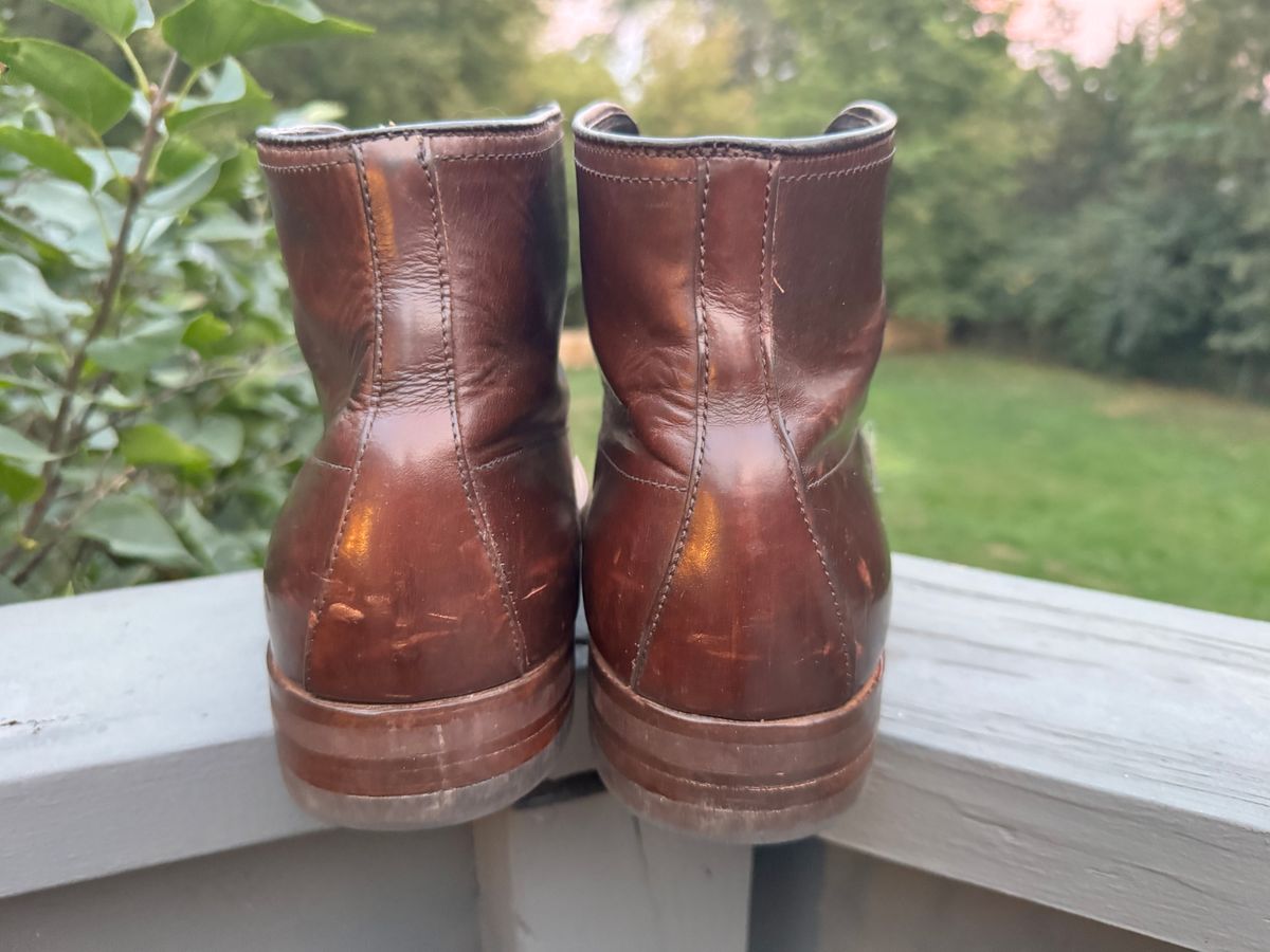 Photo by bigbadboots on October 1, 2025 of the Alden Indy Boot in Horween Brown Chromexcel.