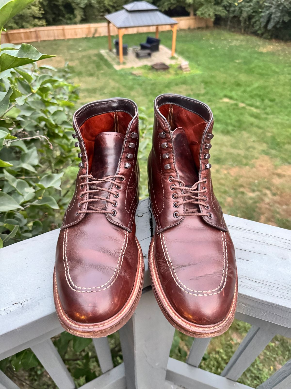 Photo by bigbadboots on October 1, 2025 of the Alden Indy Boot in Horween Brown Chromexcel.
