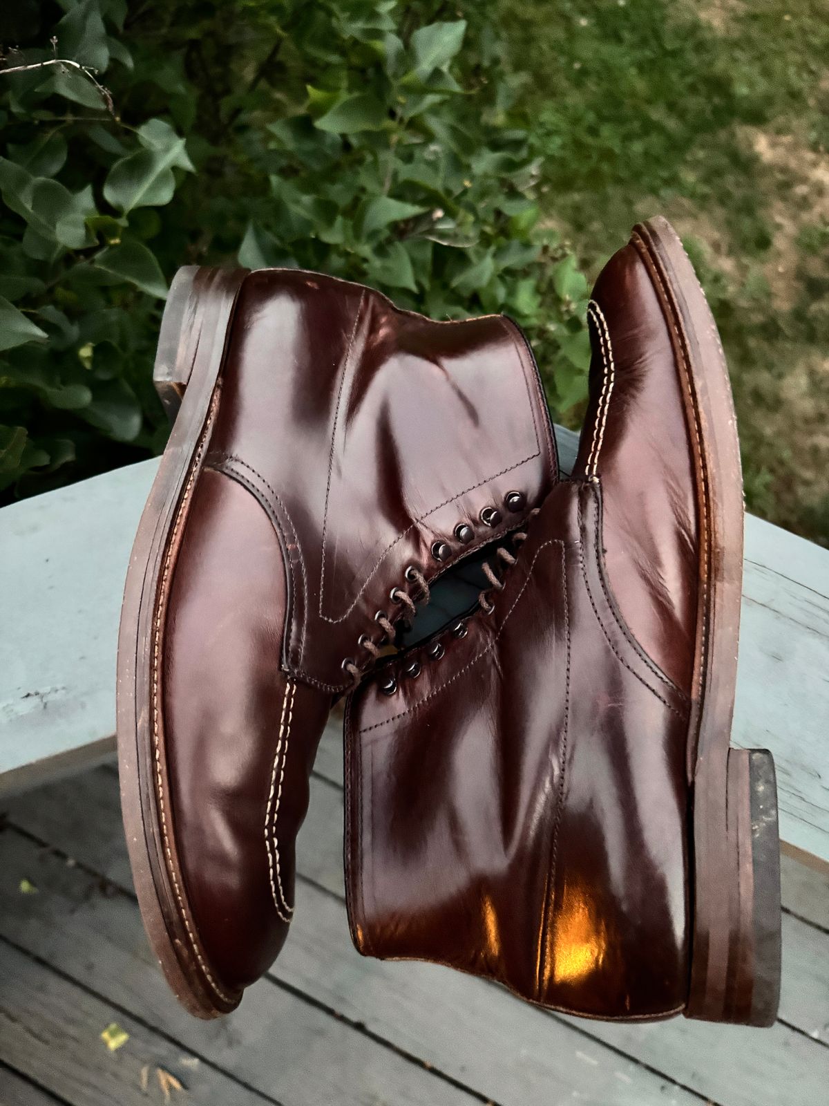 Photo by bigbadboots on October 1, 2025 of the Alden Indy Boot in Horween Brown Chromexcel.