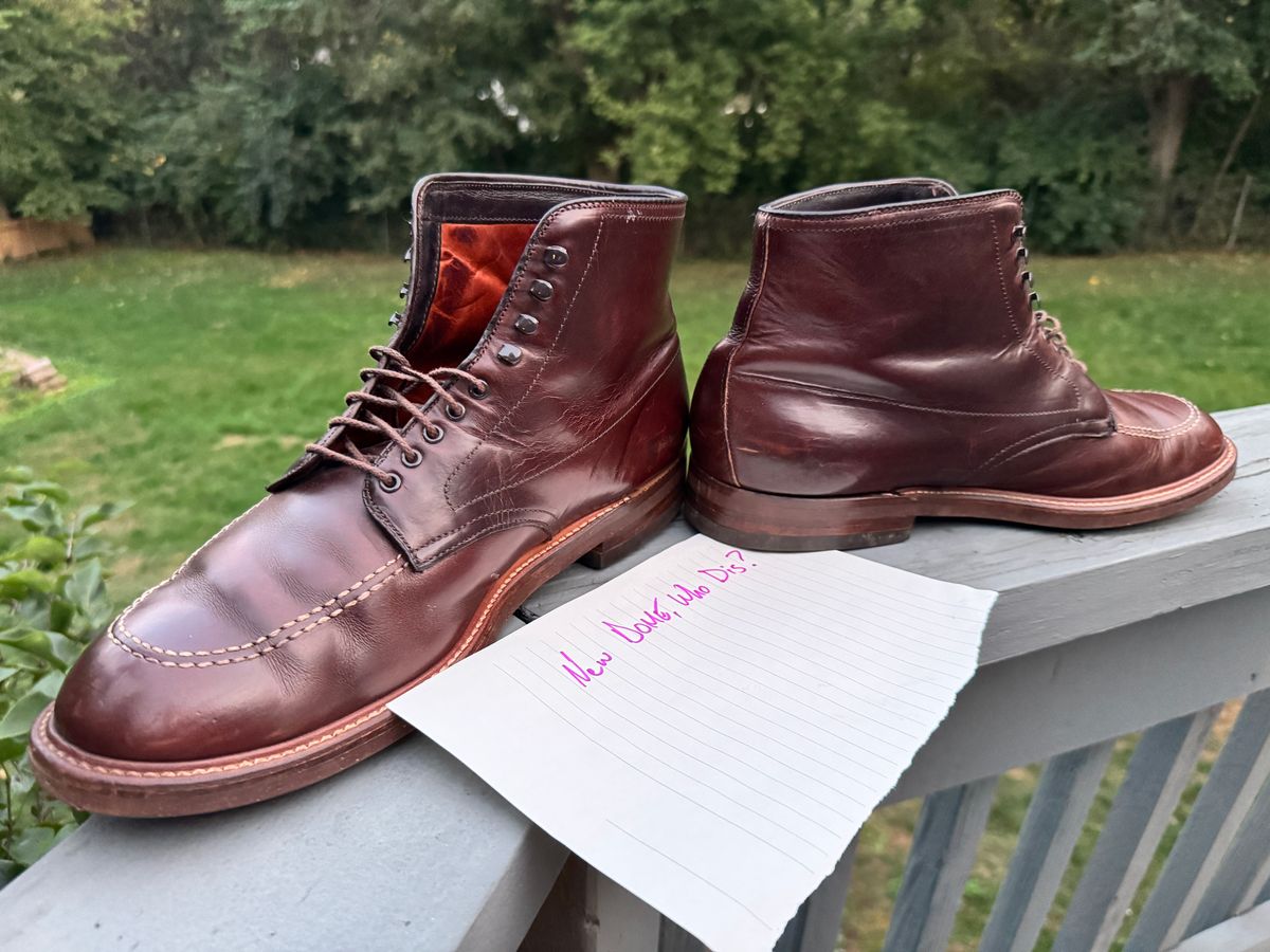 Photo by bigbadboots on October 1, 2025 of the Alden Indy Boot in Horween Brown Chromexcel.