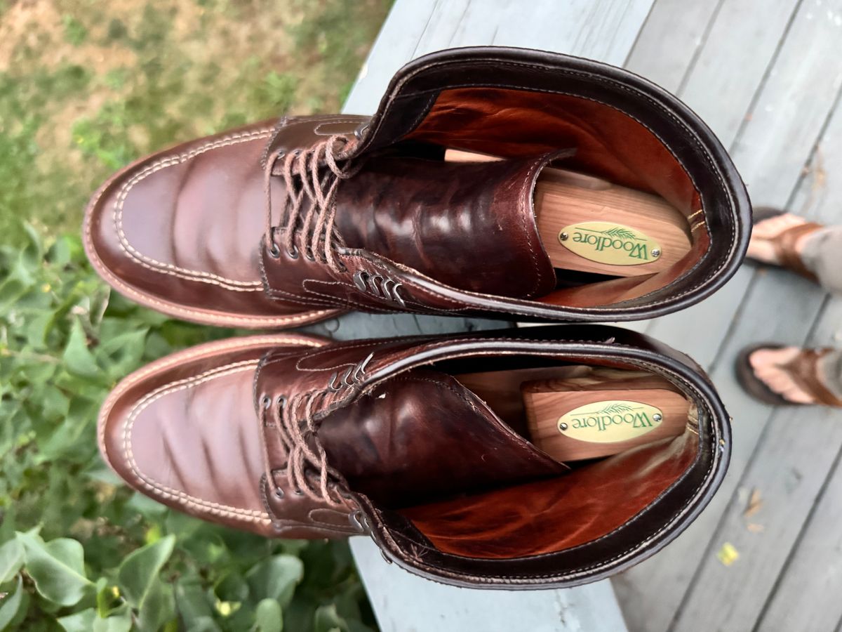Photo by bigbadboots on October 1, 2025 of the Alden Indy Boot in Horween Brown Chromexcel.