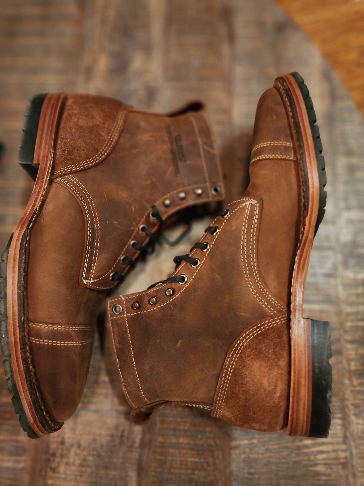 Photo by ChrisreedTN on October 3, 2022 of the White's MP-Sherman Toe Cap in Unknown Leather.
