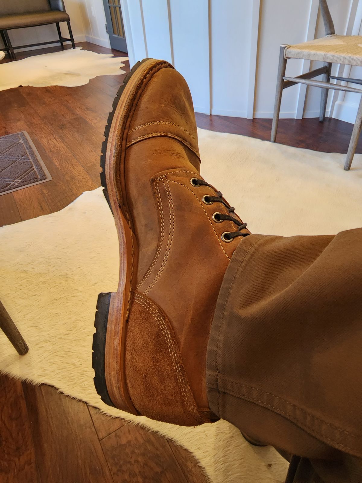 Photo by ChrisreedTN on November 6, 2022 of the White's MP-Sherman Toe Cap in Unknown Leather.