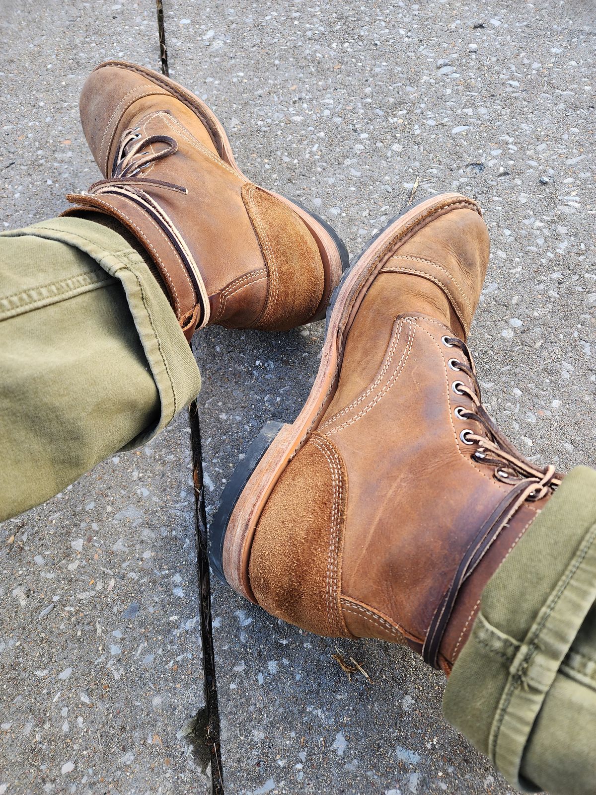 Photo by ChrisreedTN on February 6, 2023 of the White's MP-Sherman Toe Cap in Unknown Leather.