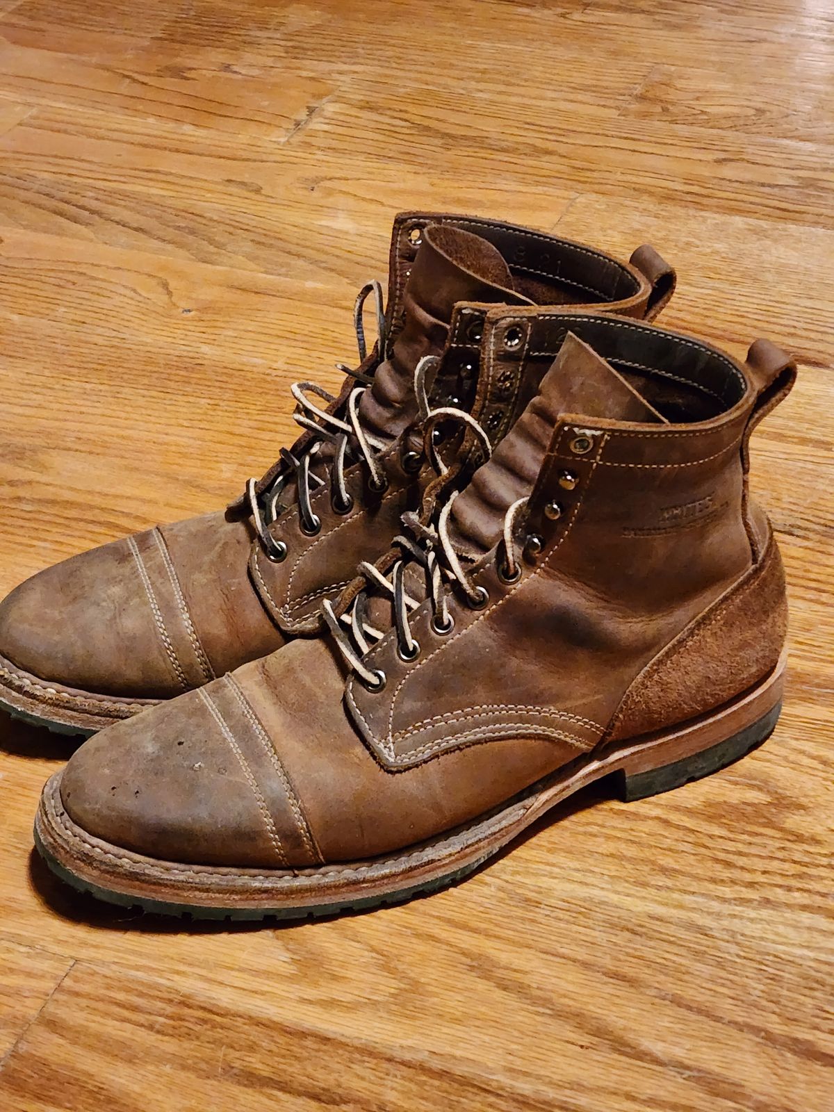 Photo by ChrisreedTN on February 6, 2023 of the White's MP-Sherman Toe Cap in Unknown Leather.