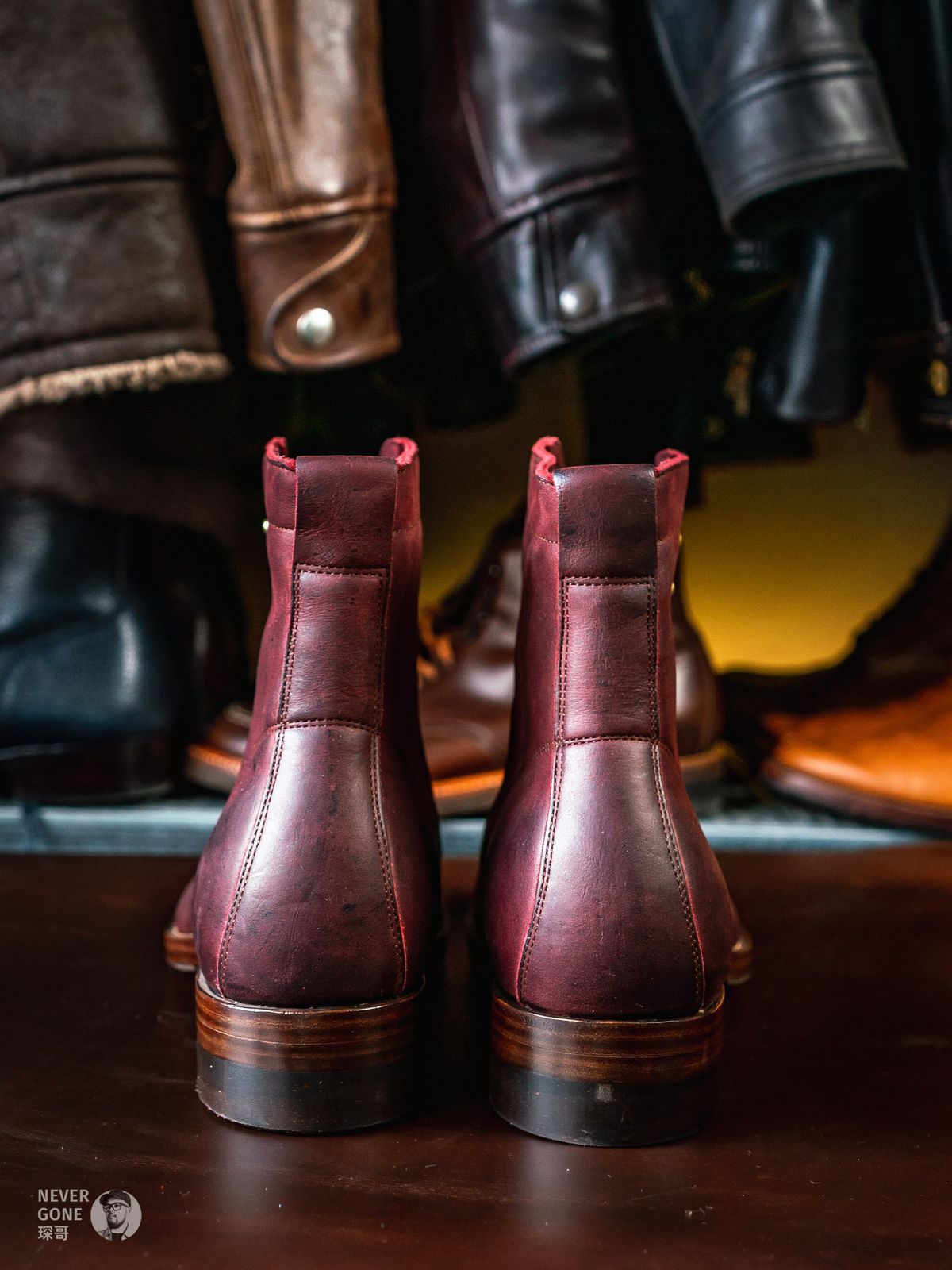 Photo by NeverGoneCG on October 1, 2023 of the WM1978 Paratrooper Boots in C.F. Stead Brick Kudu.