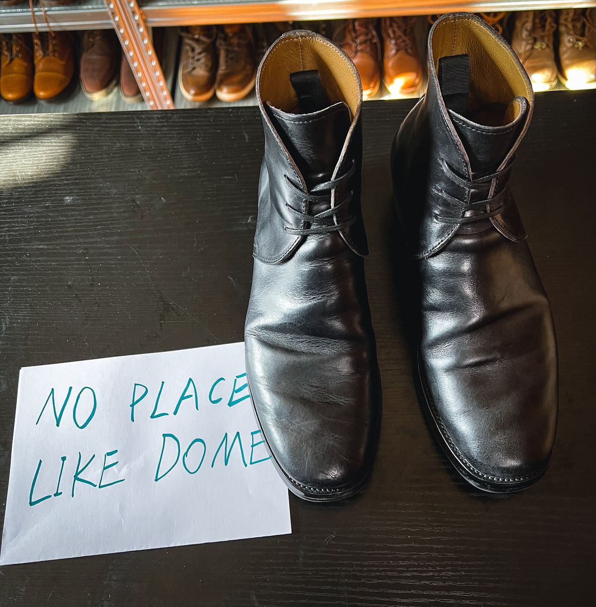 Photo by NeverGoneCG on November 2, 2022 of the XBXS George Boots in Guidi Black Horsehide.