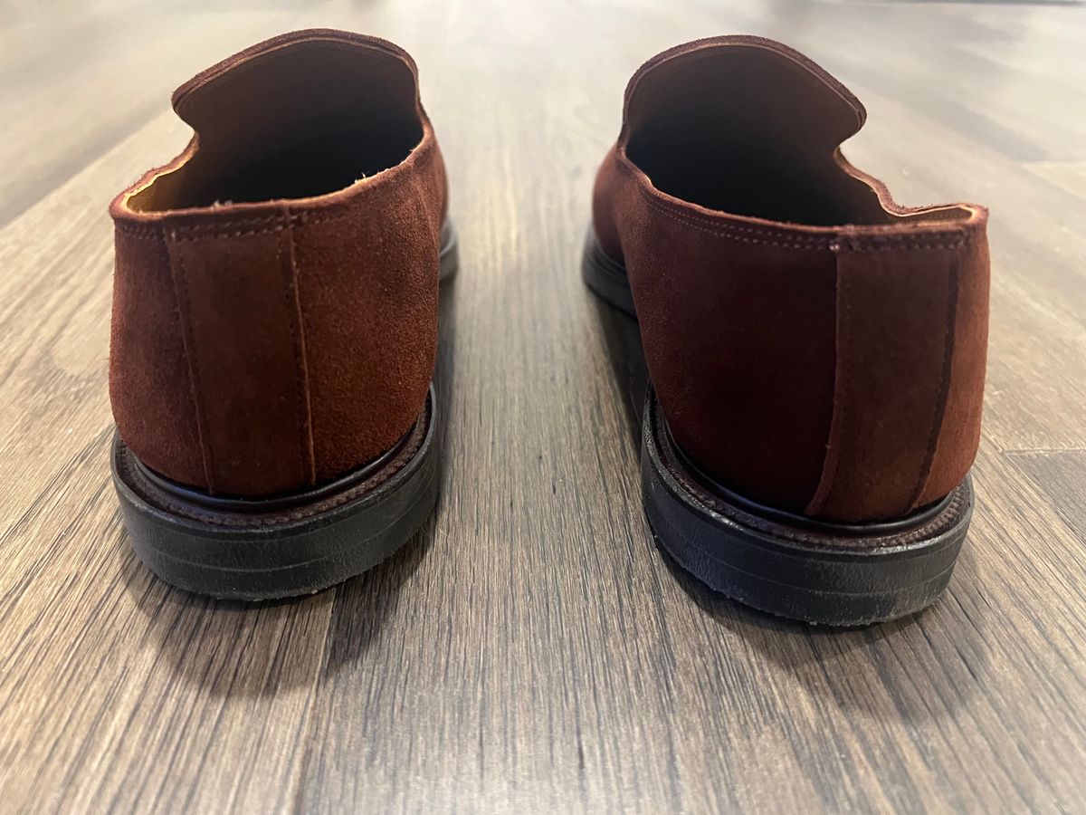 Photo by sixstringsmash on November 1, 2023 of the Viberg Slipper in Terre Calf Suede.