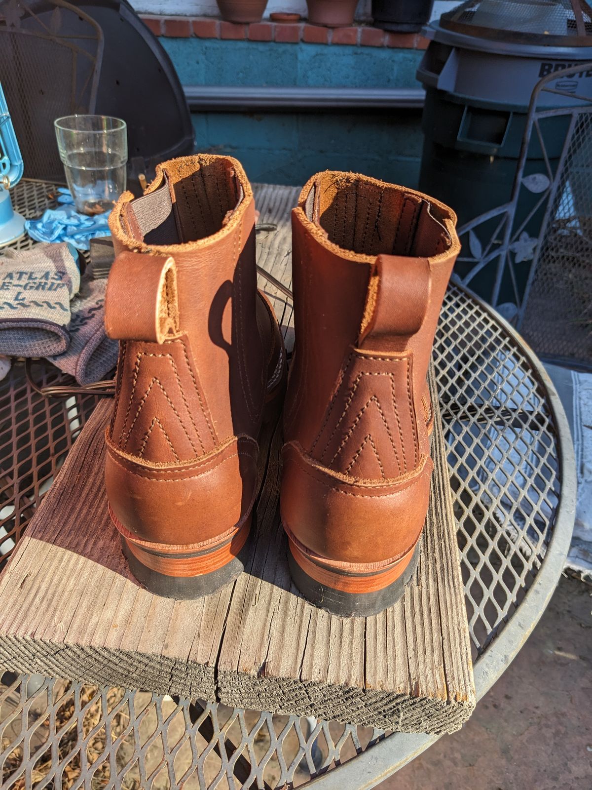 Photo by ninjagin on October 1, 2023 of the Nicks Work Chelsea in Seidel 1964 Brown.