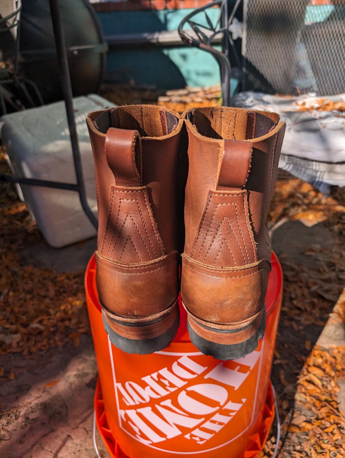 Photo by ninjagin on November 3, 2023 of the Nicks Work Chelsea in Seidel 1964 Brown.