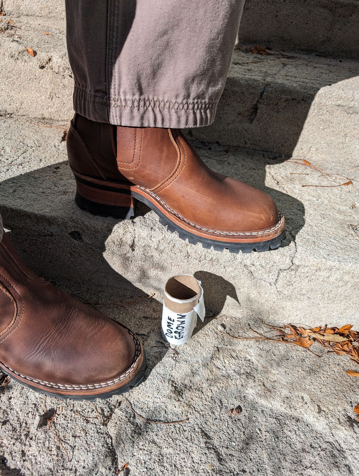 Photo by ninjagin on November 3, 2023 of the Nicks Work Chelsea in Seidel 1964 Brown.