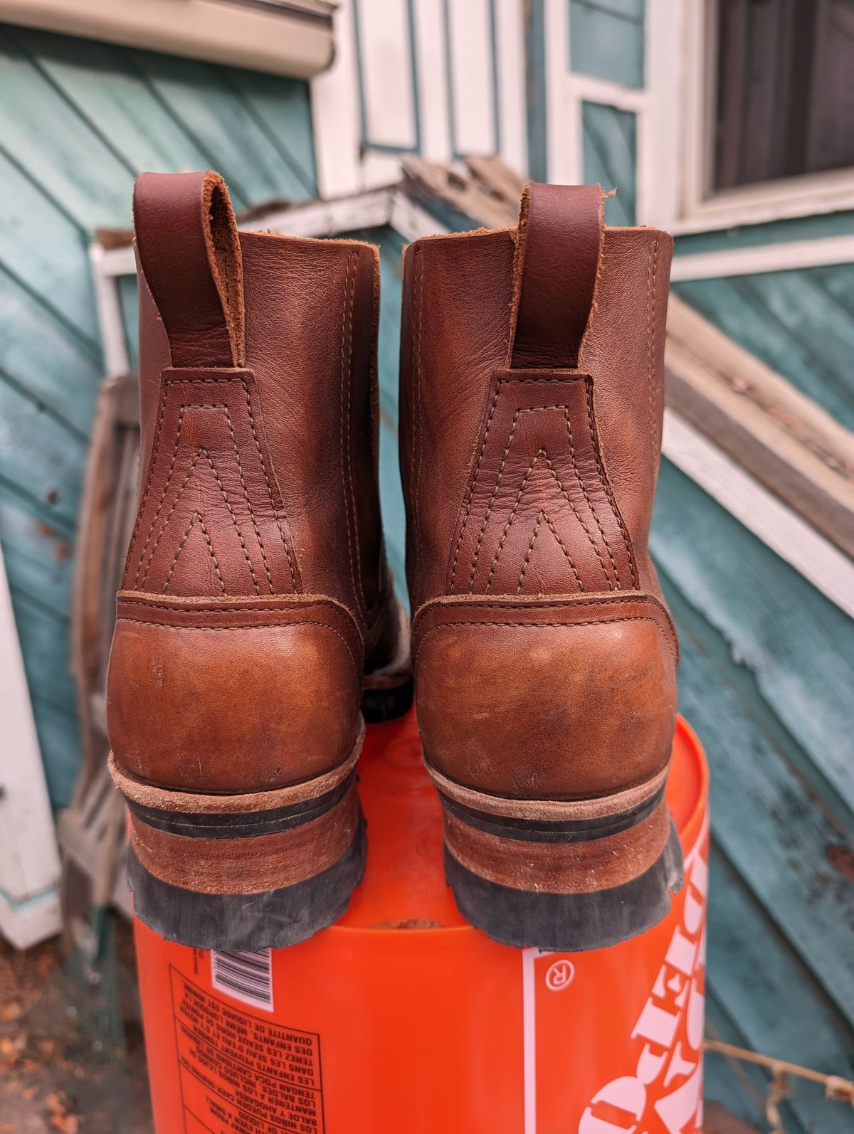 Photo by ninjagin on December 1, 2023 of the Nicks Work Chelsea in Seidel 1964 Brown.