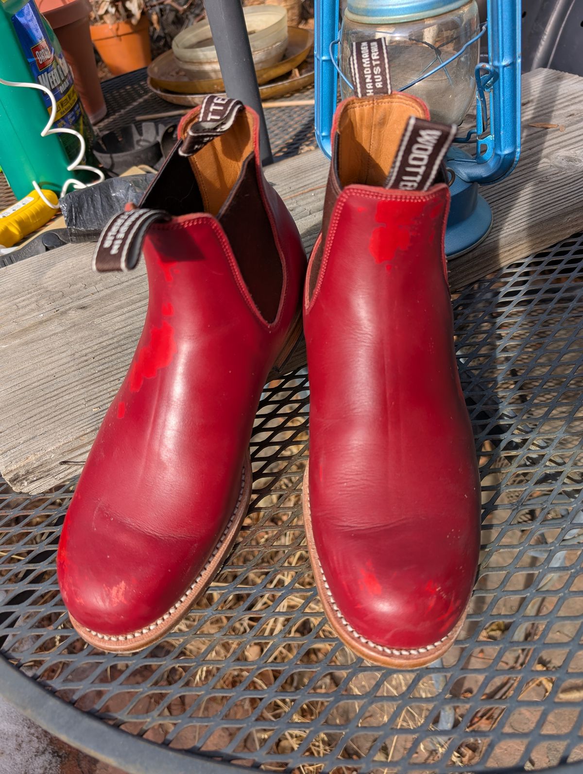 Photo by ninjagin on February 2, 2025 of the Wootten Jack Gusset in Bowden Red.