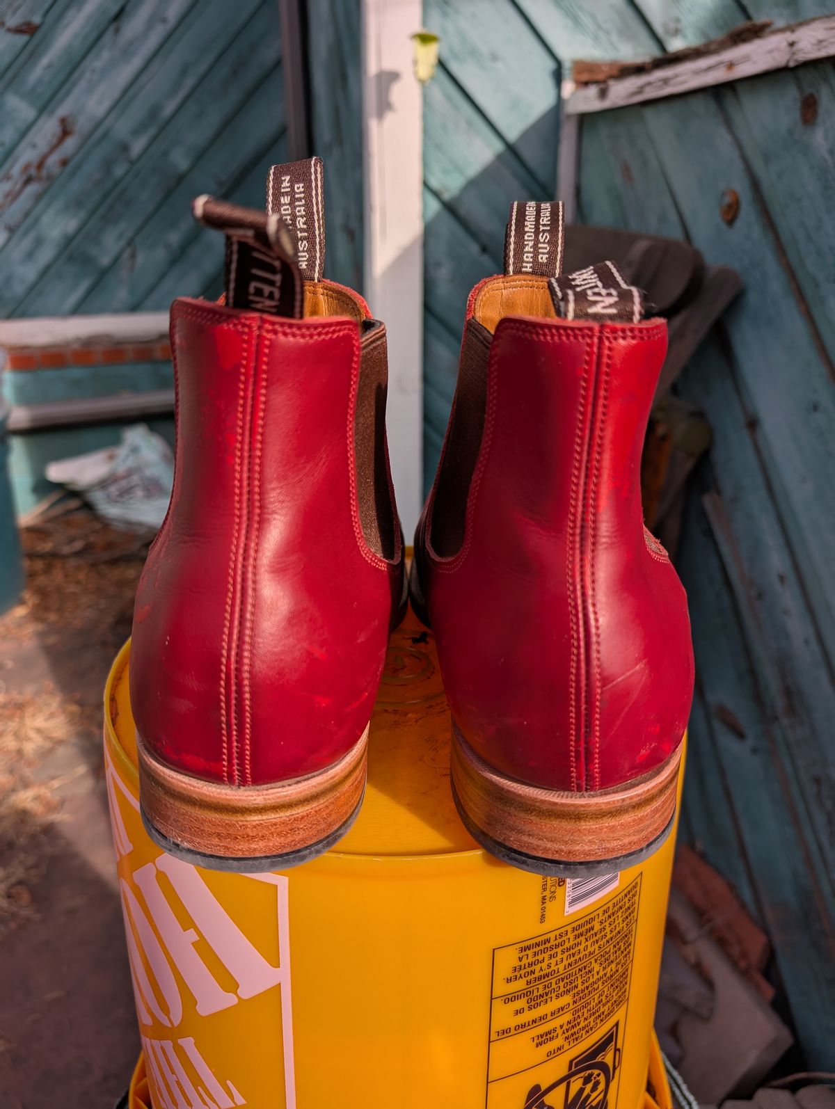 Photo by ninjagin on February 2, 2025 of the Wootten Jack Gusset in Bowden Red.