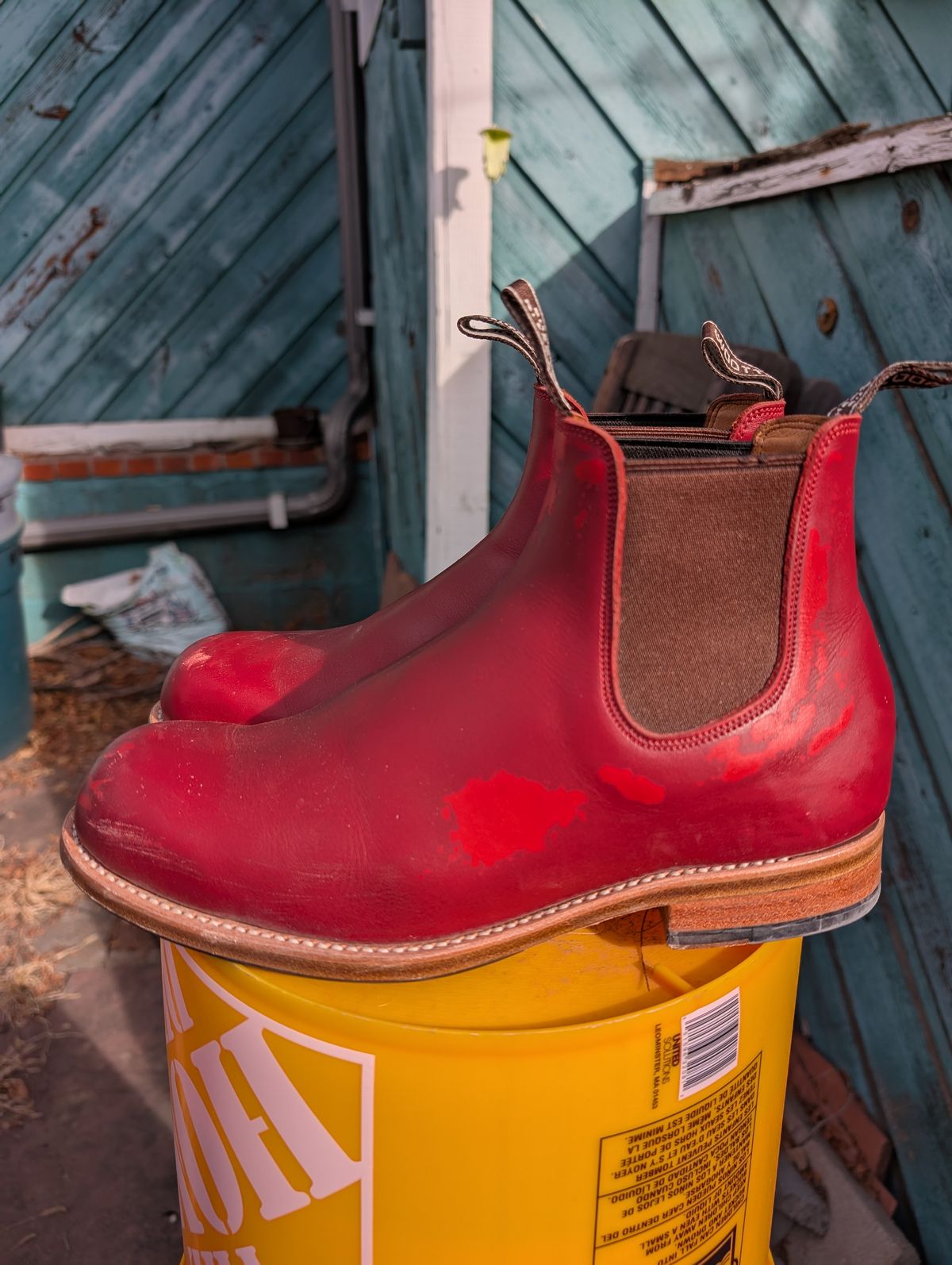 Photo by ninjagin on February 2, 2025 of the Wootten Jack Gusset in Bowden Red.